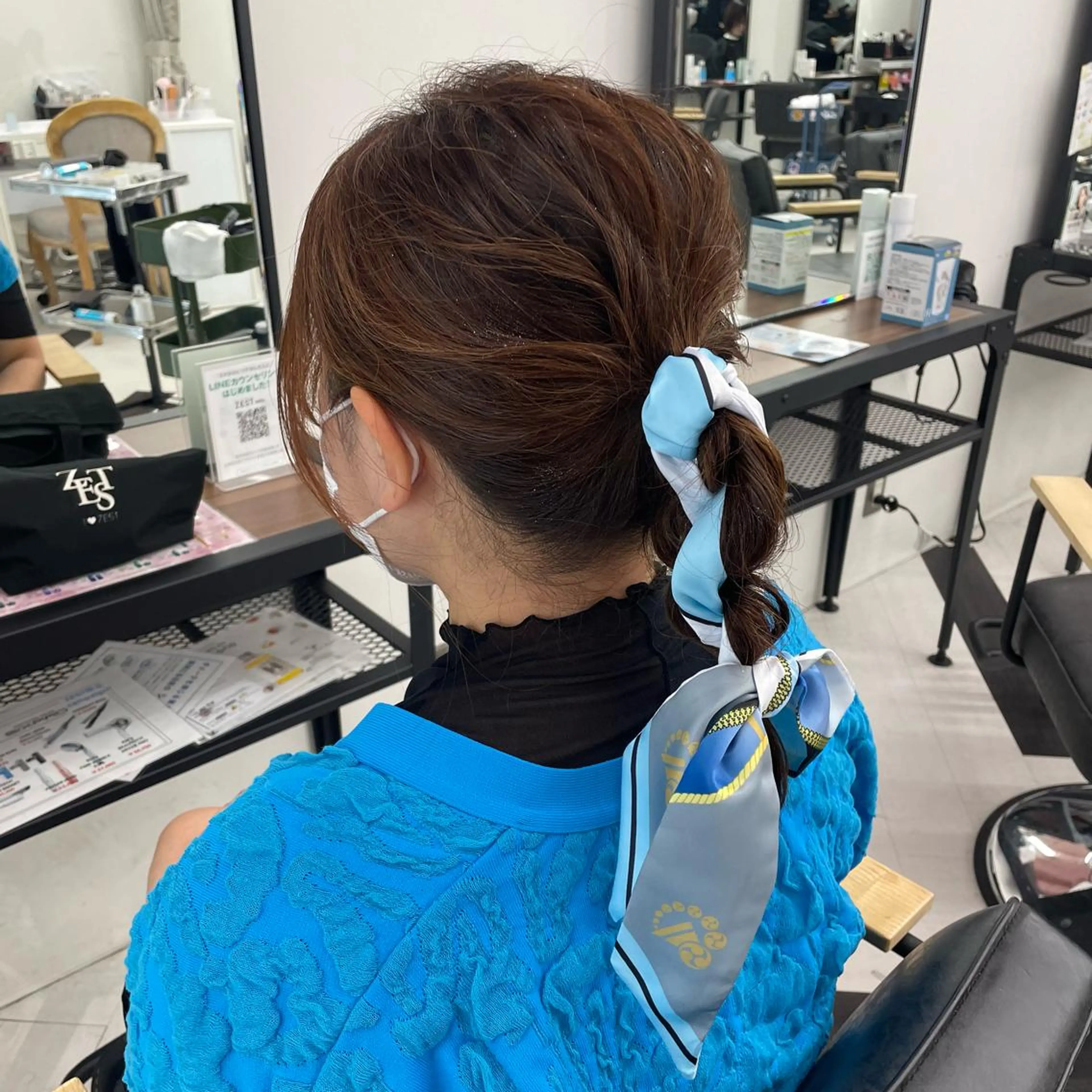 ミディアム カラー パーマ ヘアアレンジ メンズ キッズ ネイル マツエク・マツパ アイブロウ ブラウン mona/ ストレートスタイル✨のヘアスタイル