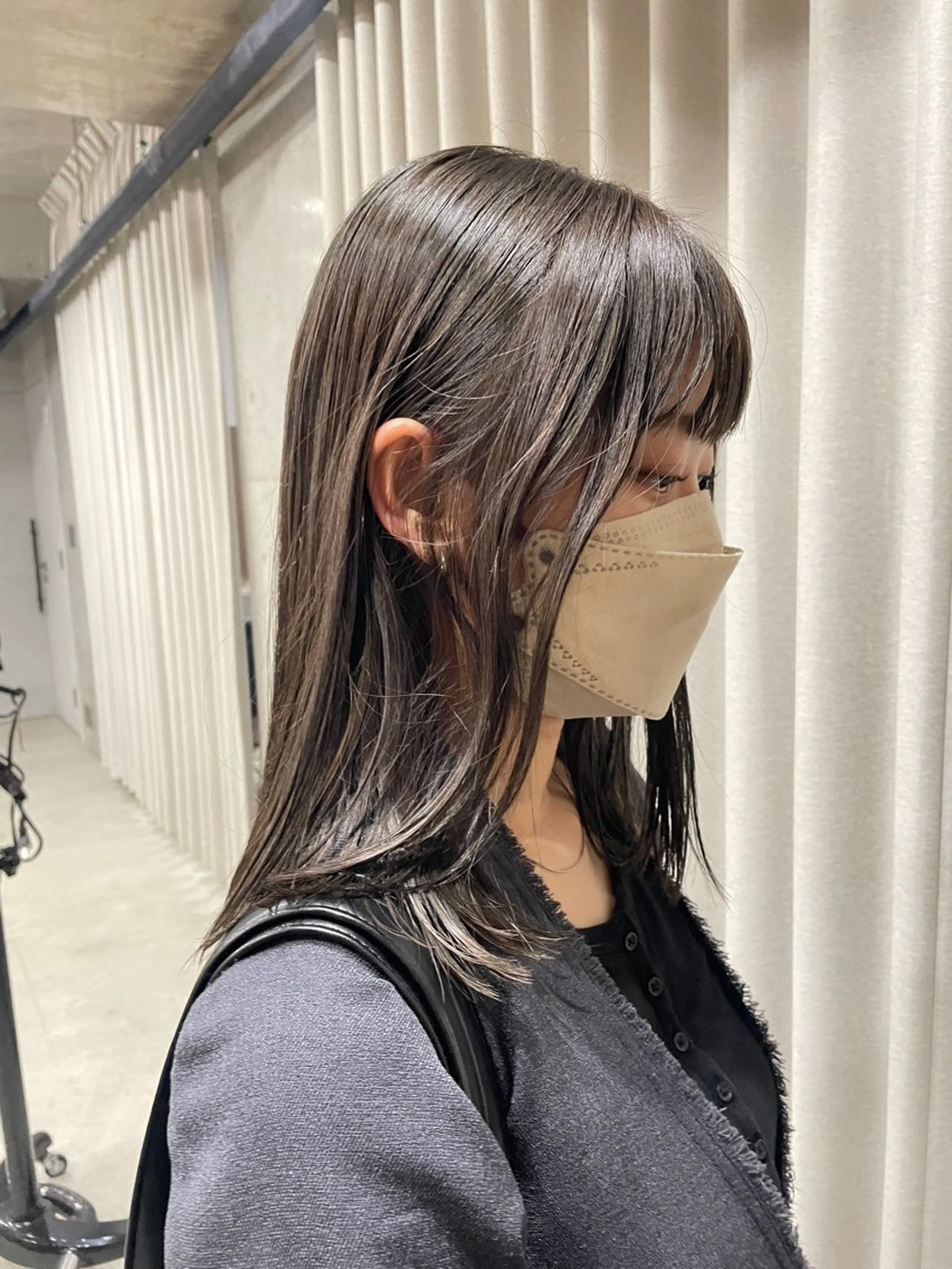 セミロング カラー ヘアカラー 縮毛矯正/スパイラル パーマ/表参道のヘアスタイル