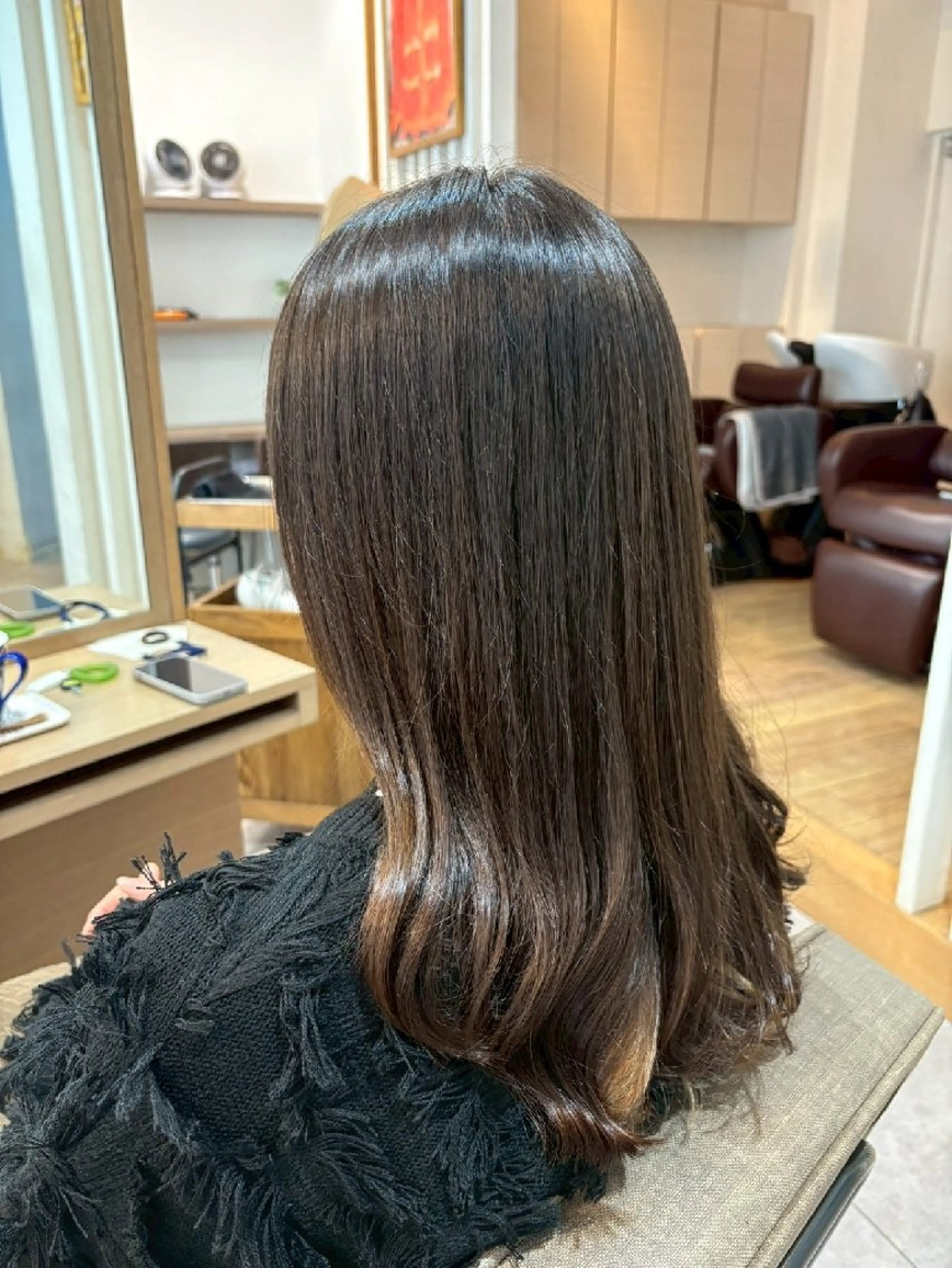 ロング カラー 吉永 楓のヘアスタイル