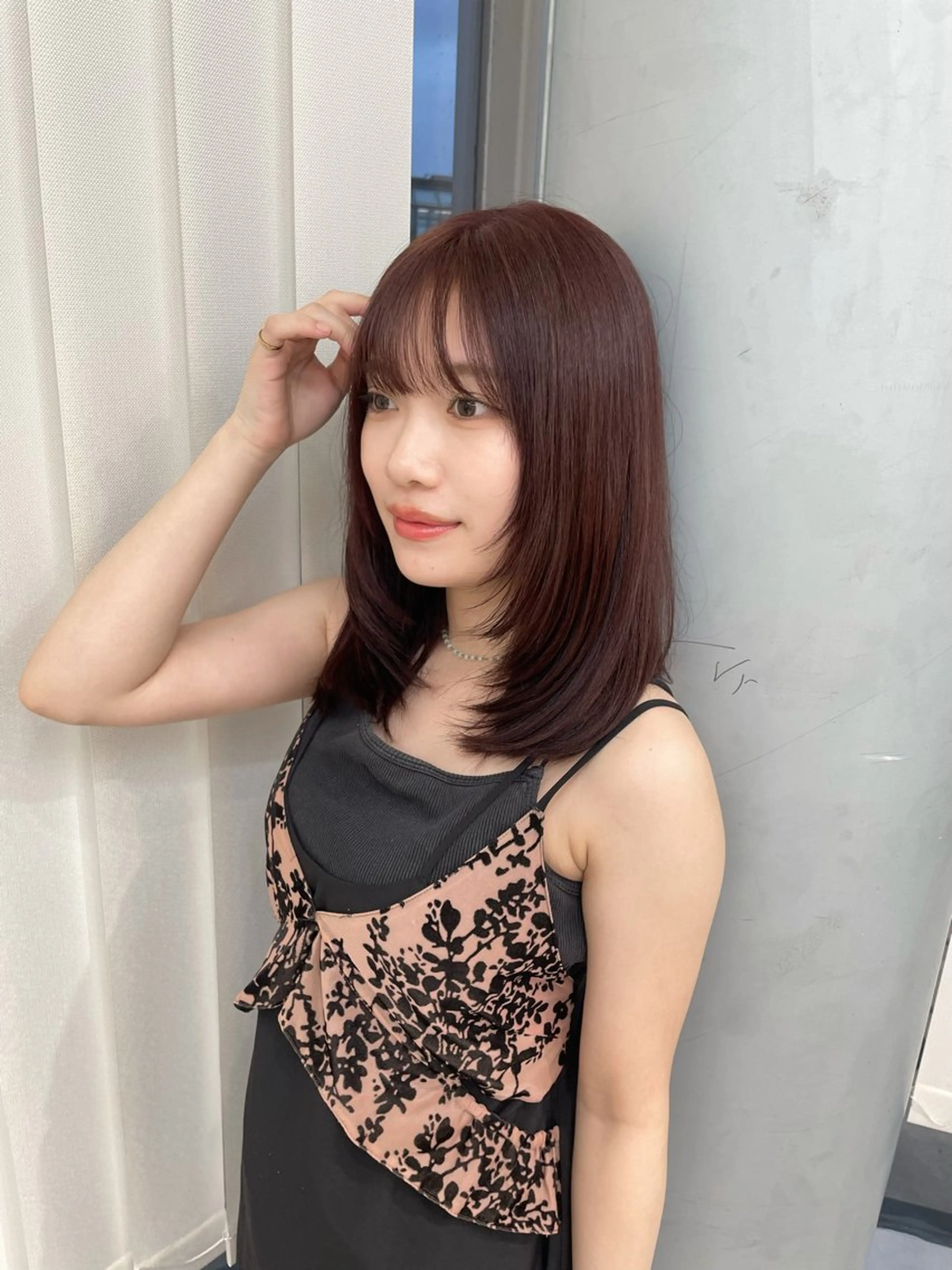 ミディアム カラー ヘアカラー トリートメント 透明感カラー 🩰あさのヘアスタイル