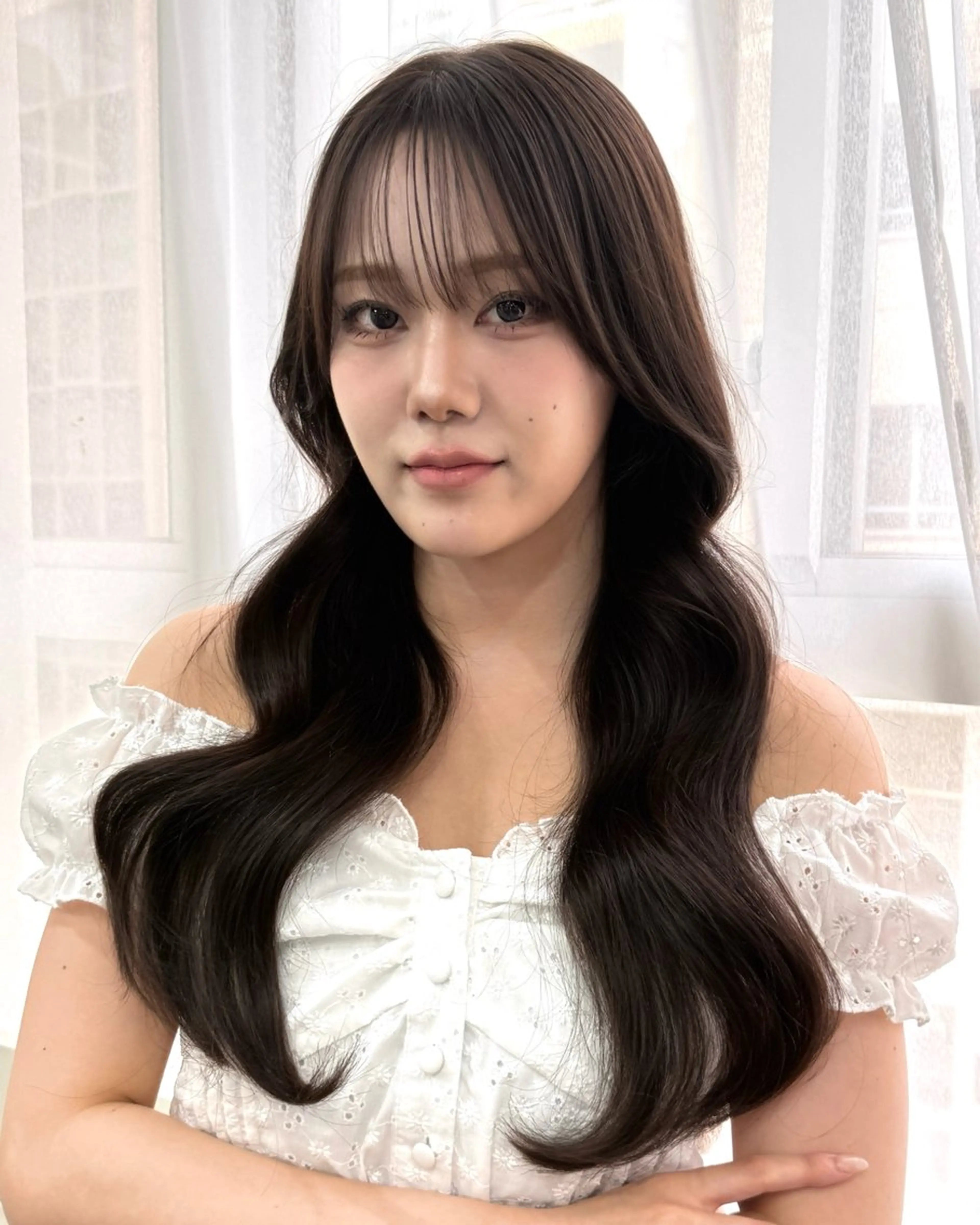 ロング カラー ヘアアレンジ 韓国/透明感カラー/ ももかのヘアスタイル