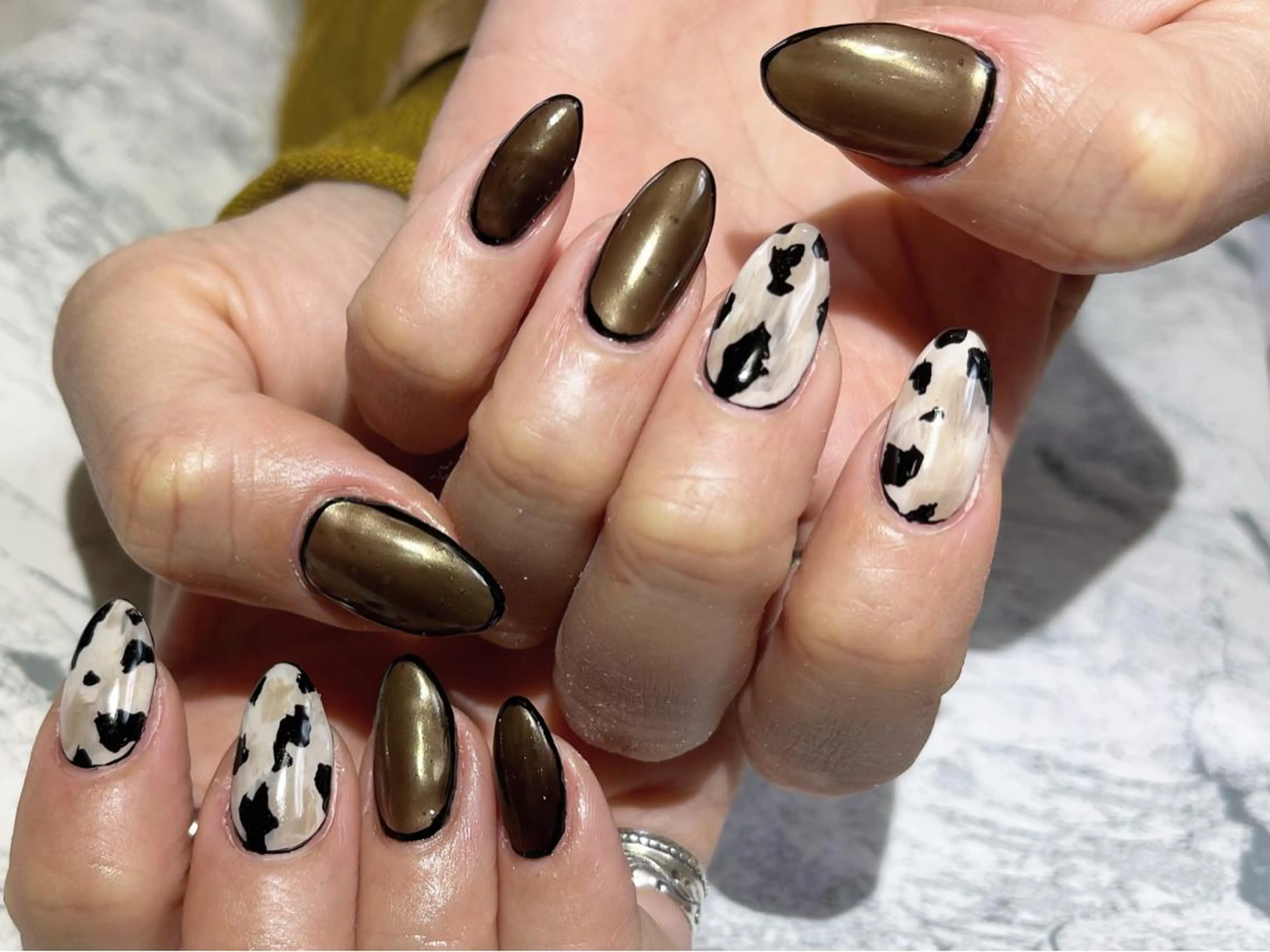 ネイル アニマル柄 フットネイル ニュアンスネイル シンプルネイル 春ネイル ネイル フフラ所属・nail fufla ♡yamane♡のネイルデザイン