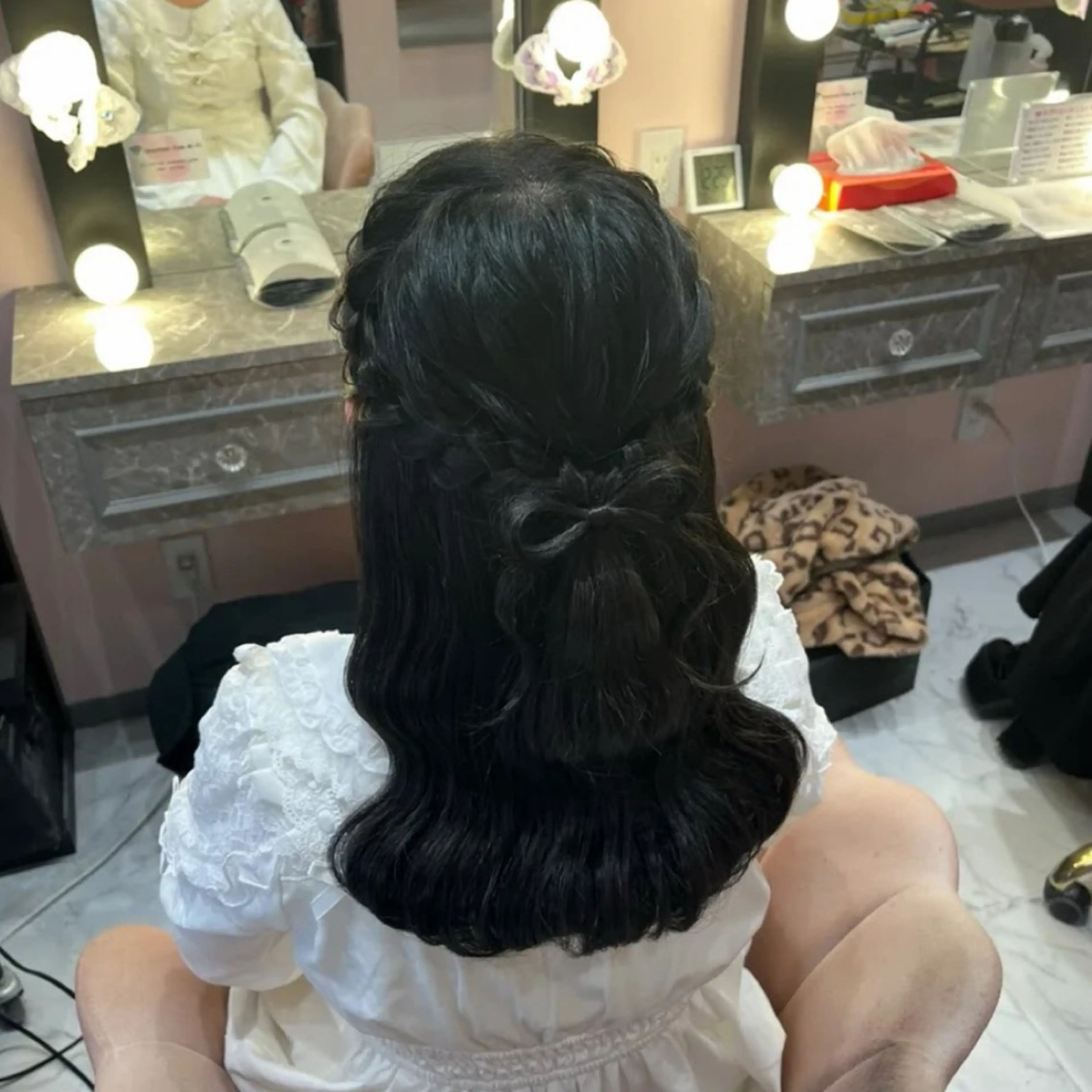 セミロング ヘアアレンジ ハーフアップ ヘアセット MILD by 17 秋葉原 ‪♡みづき♡のヘアスタイル