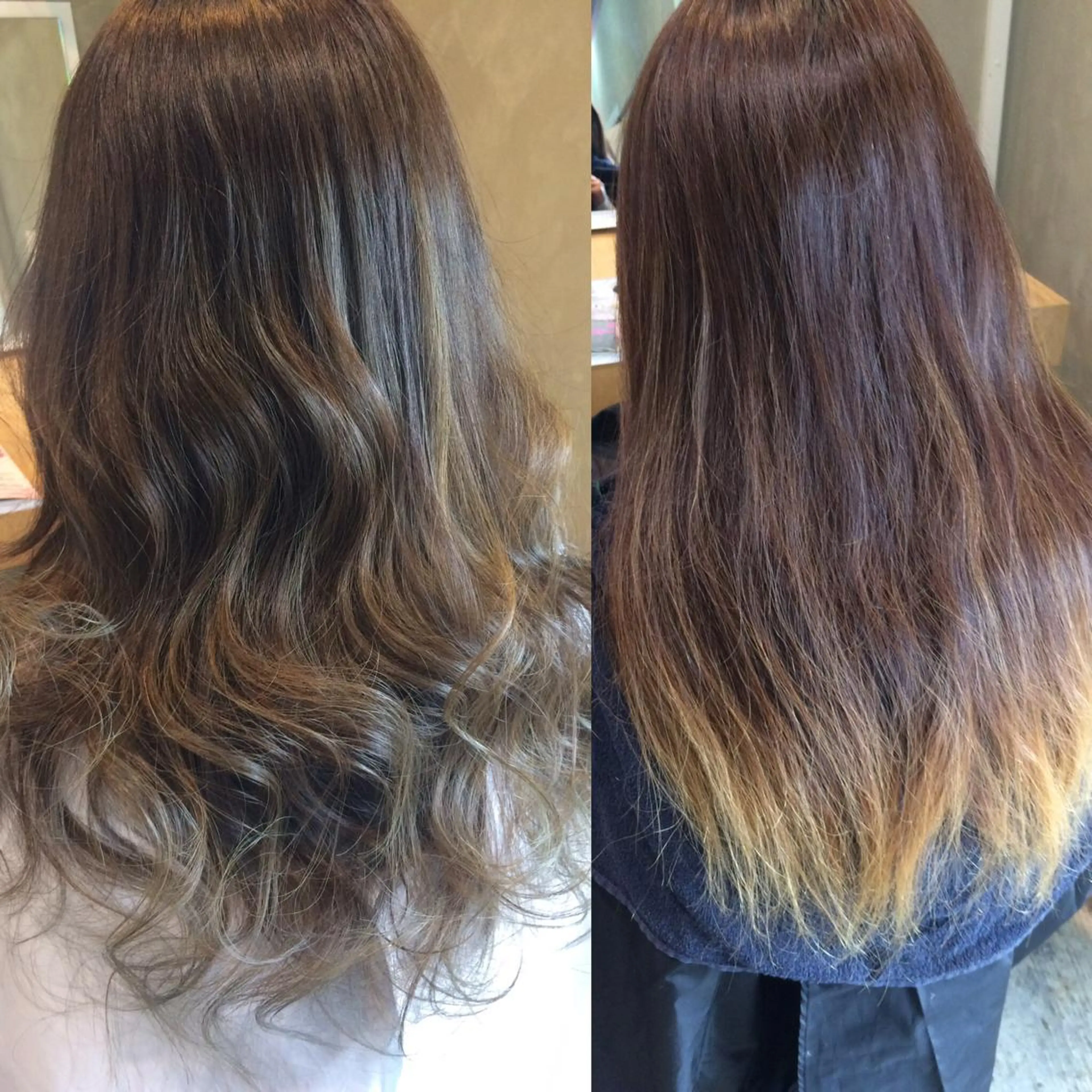 セミロング カラー パーマ ハイライトカラー ハイライト 今泉 直裕のヘアスタイル