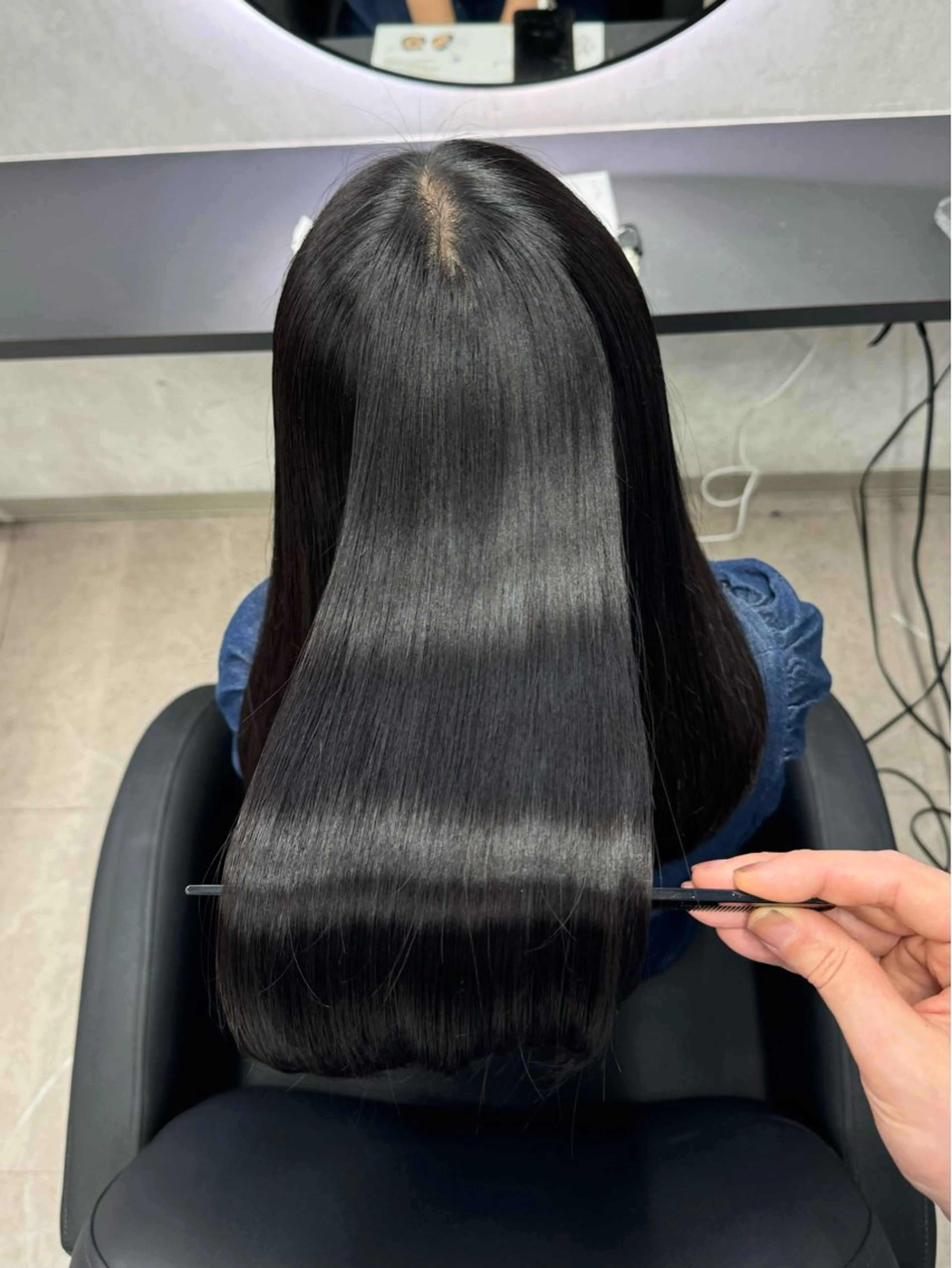 ロング カット ヘアカラー 縮毛矯正 トリートメント XYZ所属・縮毛矯正/髪質改善 韓国風/MIKIYAのヘアスタイル