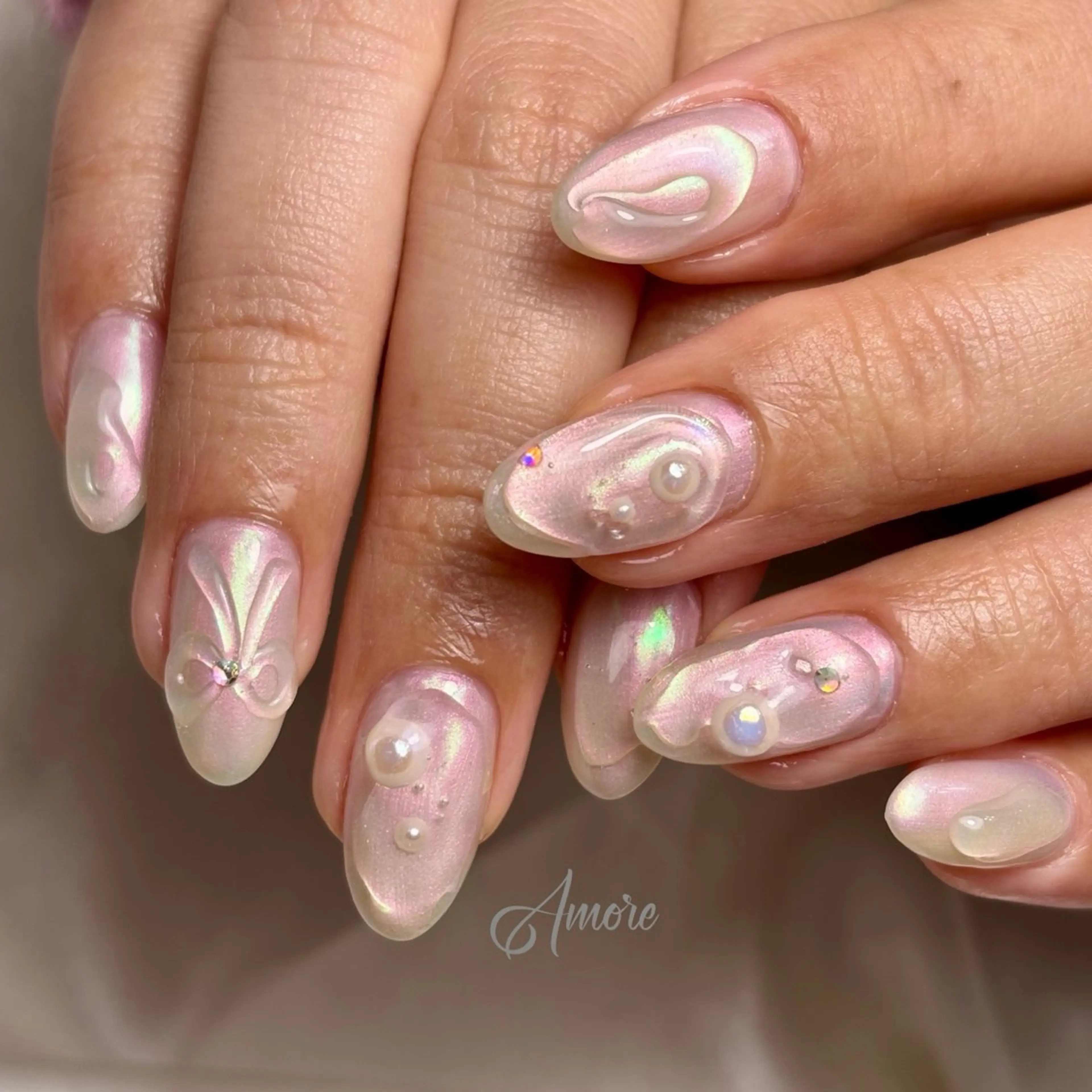 ネイル ジェルネイル キラキラネイル 韓国ネイル マグネットネイル パラジェル You kyehwaのネイルデザイン