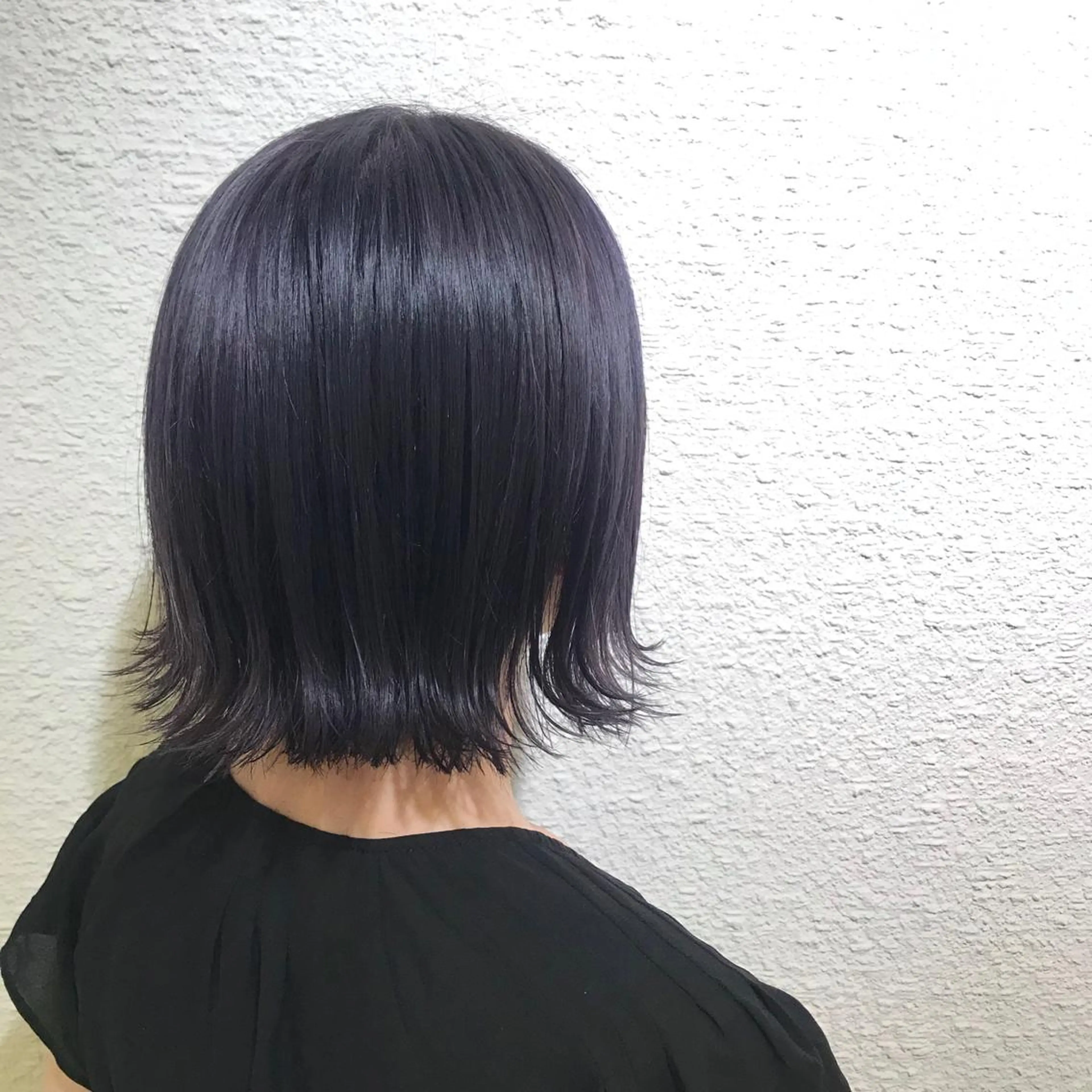 ショート カラー ブリーチ パープルカラー ボブ 透明感カラー/ 寺田千雅子のヘアスタイル