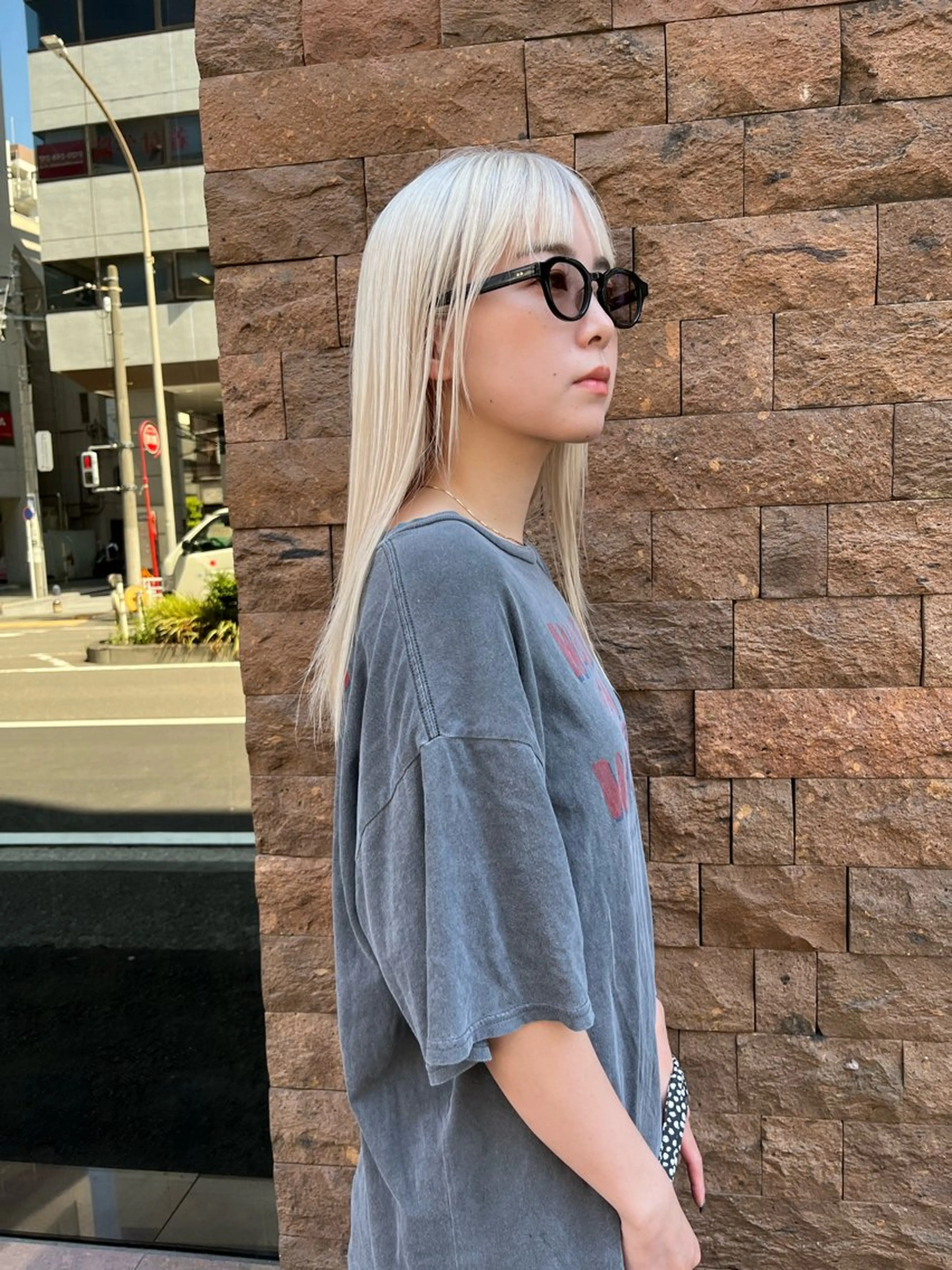 ミディアム ハイトーン/ ボブ 中村麟のヘアスタイル