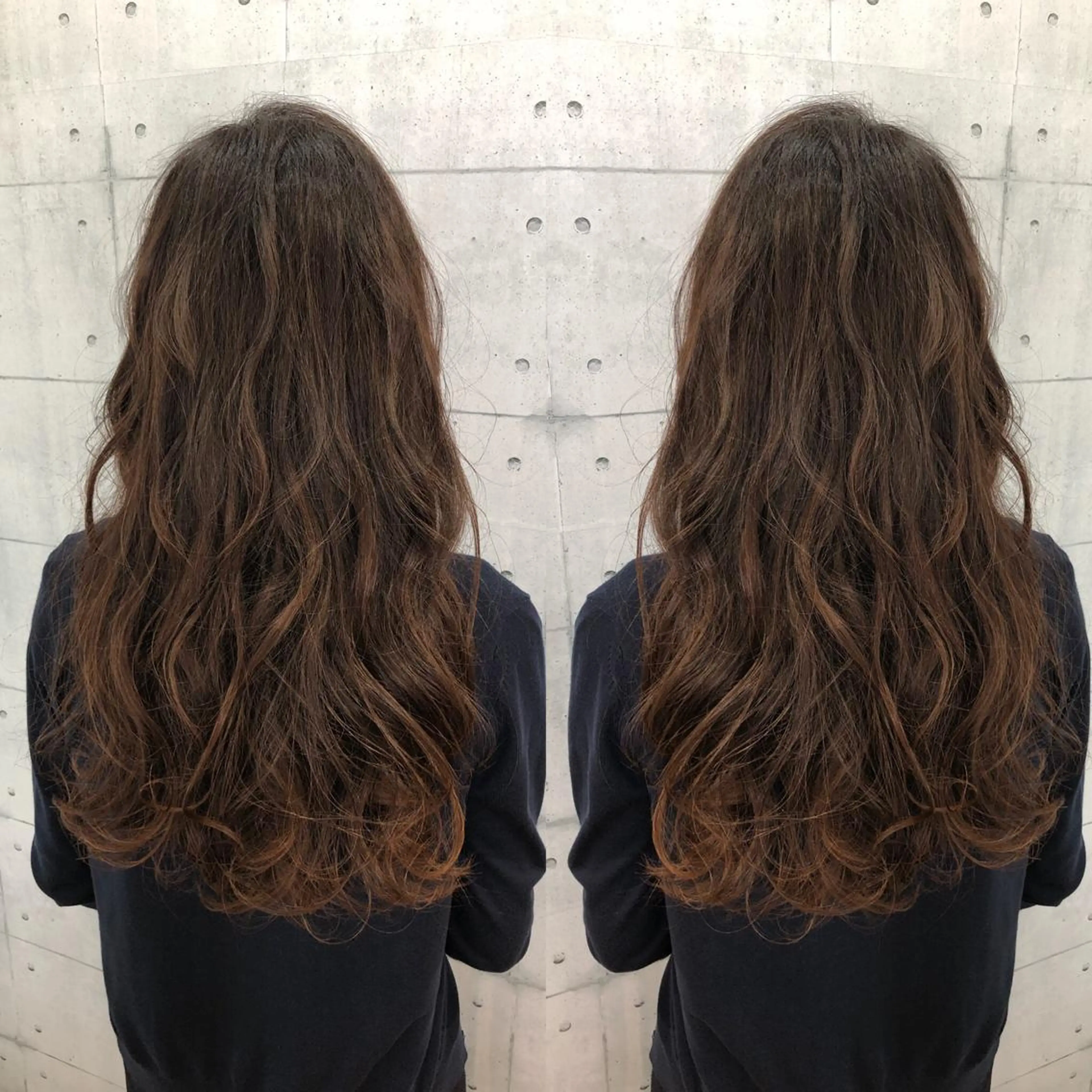 ロング カラー 金沢 広美のヘアスタイル