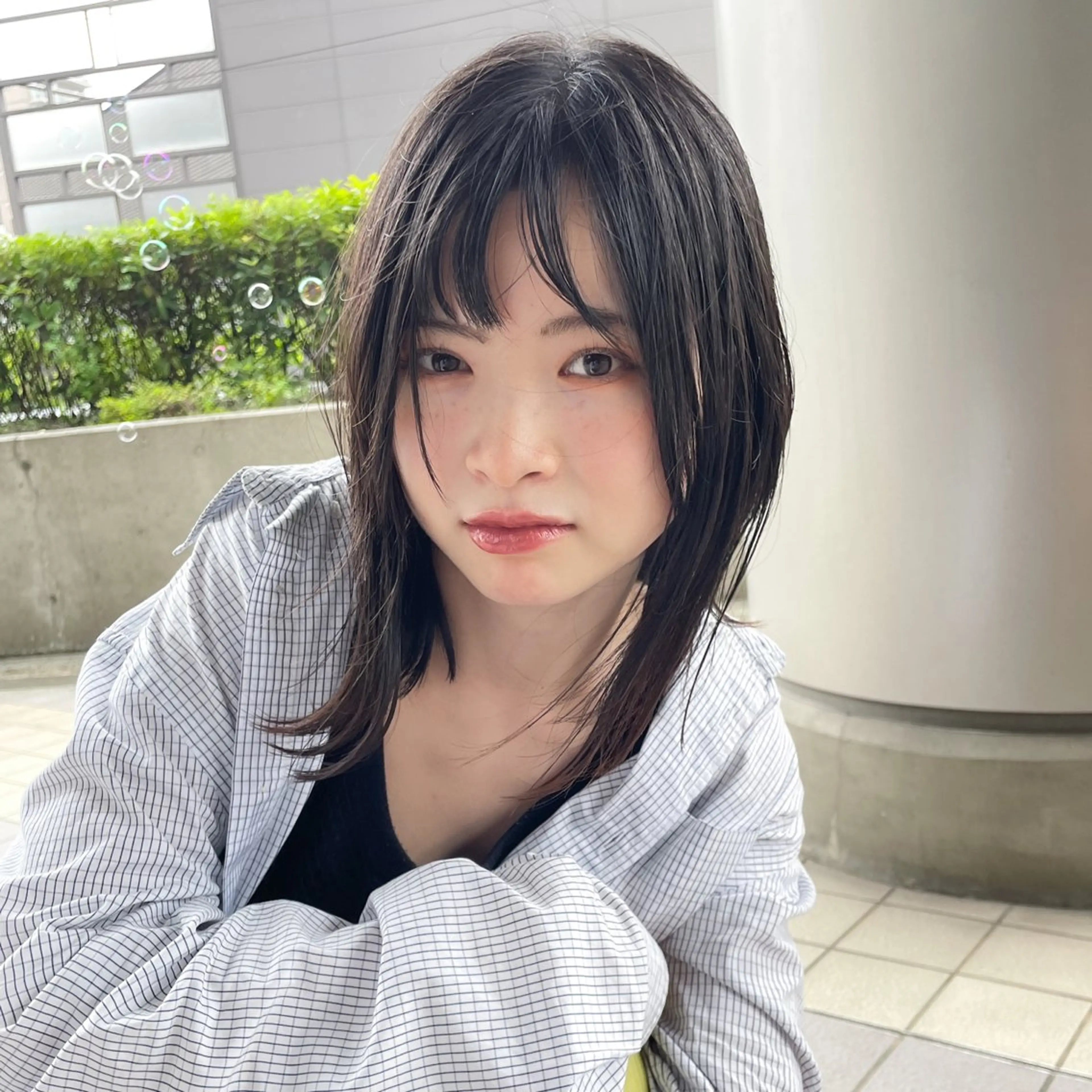 ロング 鈴木瑛里／ブロンド ベージュ／男女のヘアスタイル