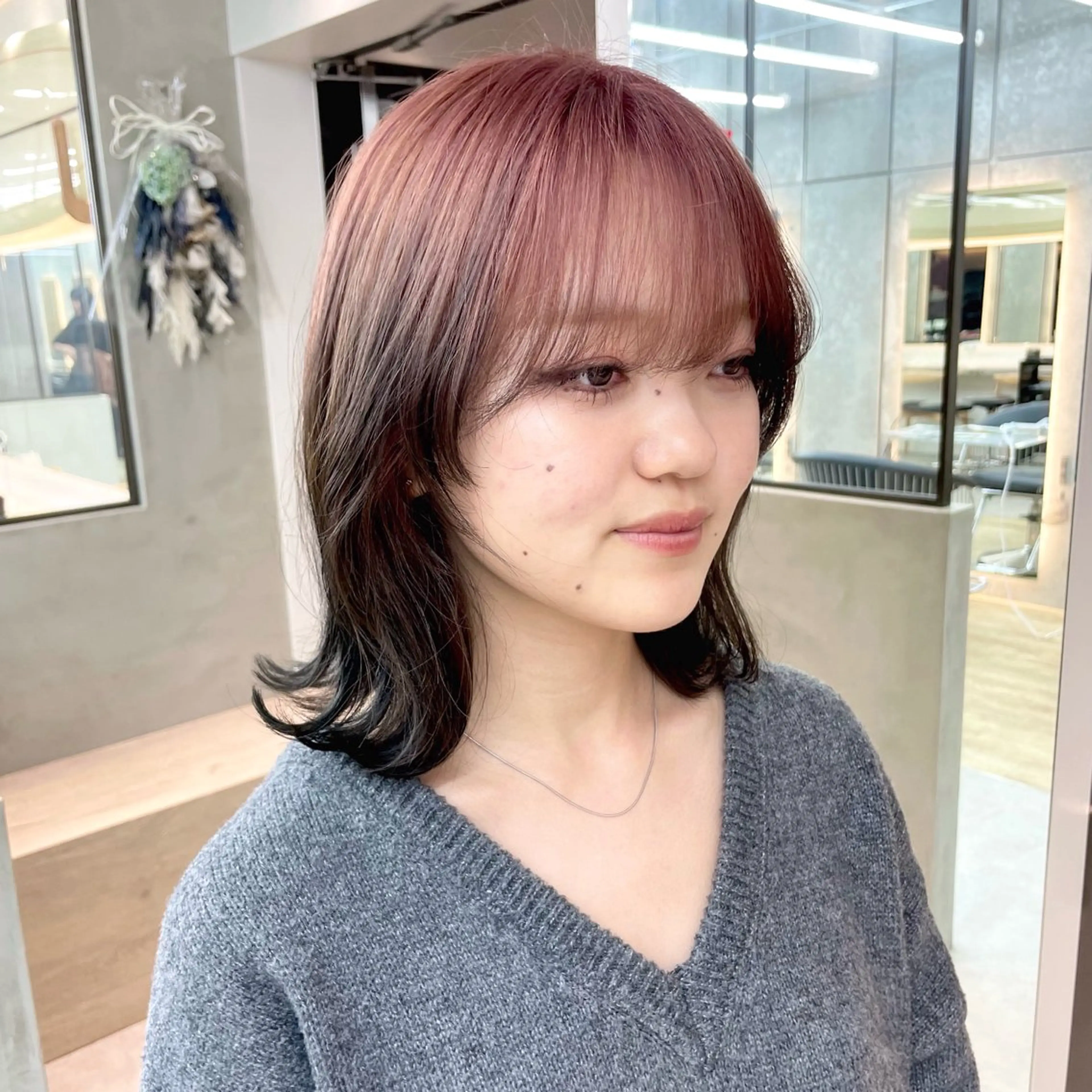 ミディアム カラー カット ヘアカラー トリートメント ♥️ブリーチ/ボブ/ レイヤー♥️maiのヘアスタイル