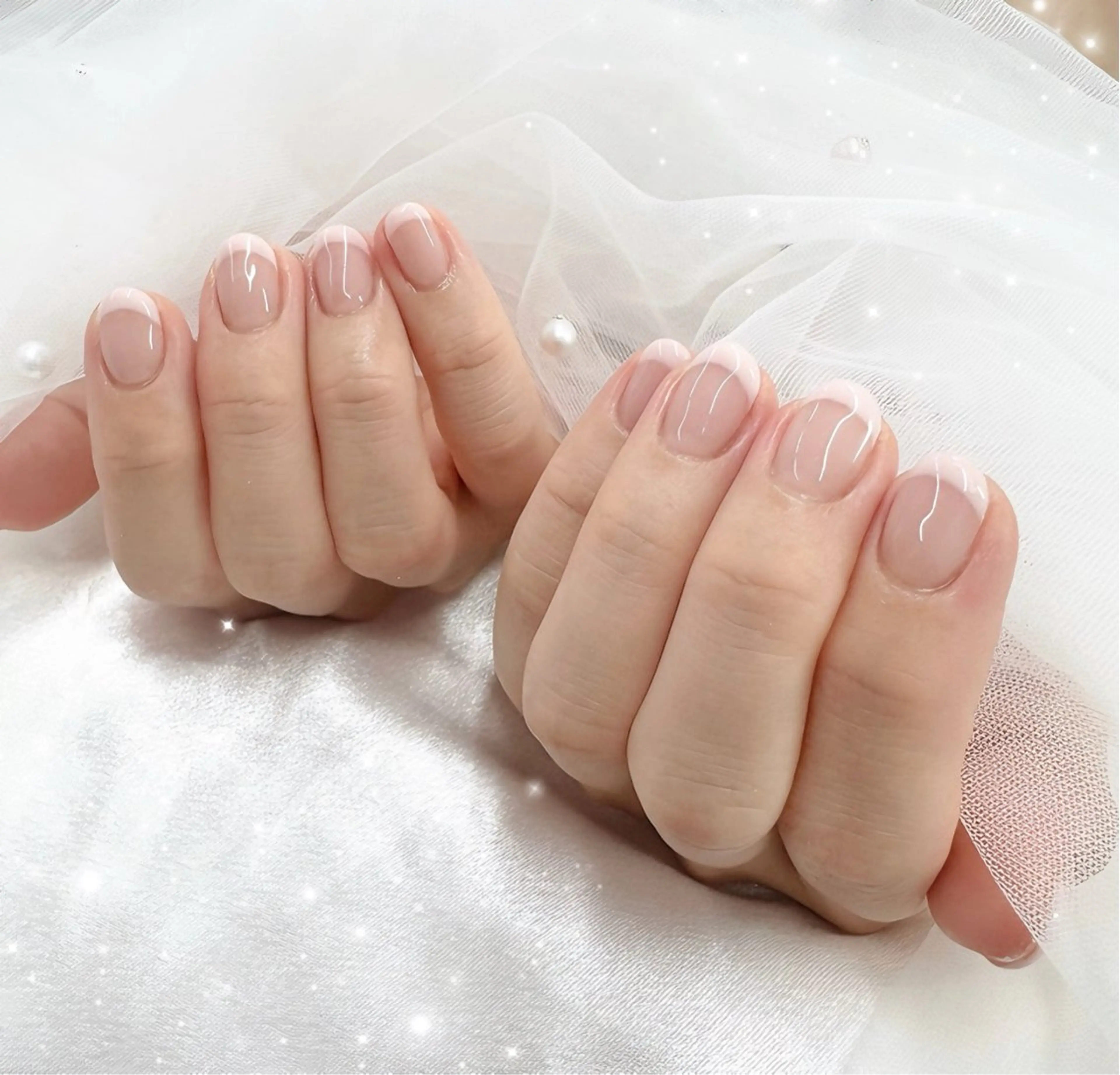 ネイル フレンチネイル ピンク Pawtique nail salonのネイルデザイン