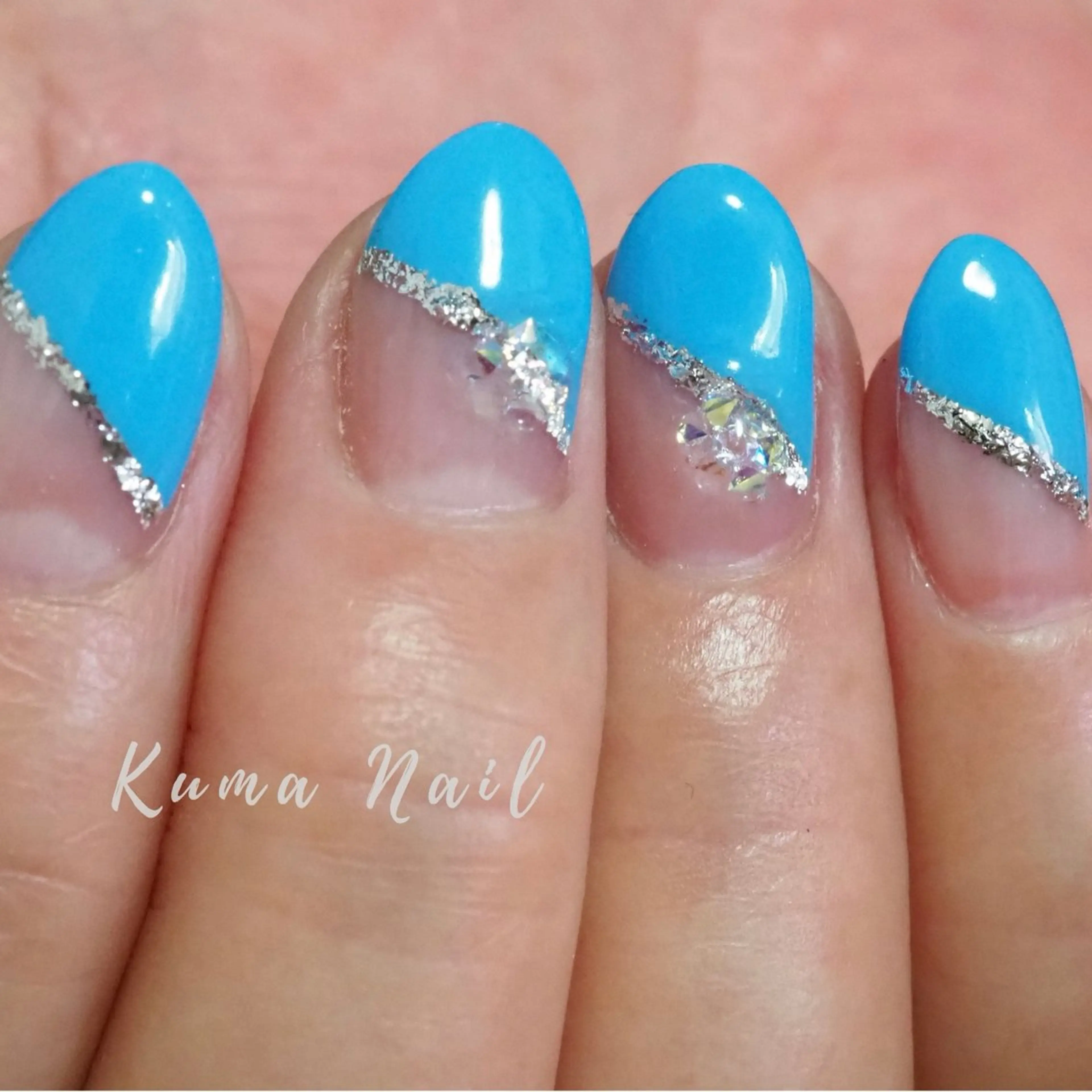 ネイル フレンチネイル シンプルネイル ハンドネイル Private salon Kuma Nail.所属・藤が丘ネイル Kuma Nailのネイルデザイン