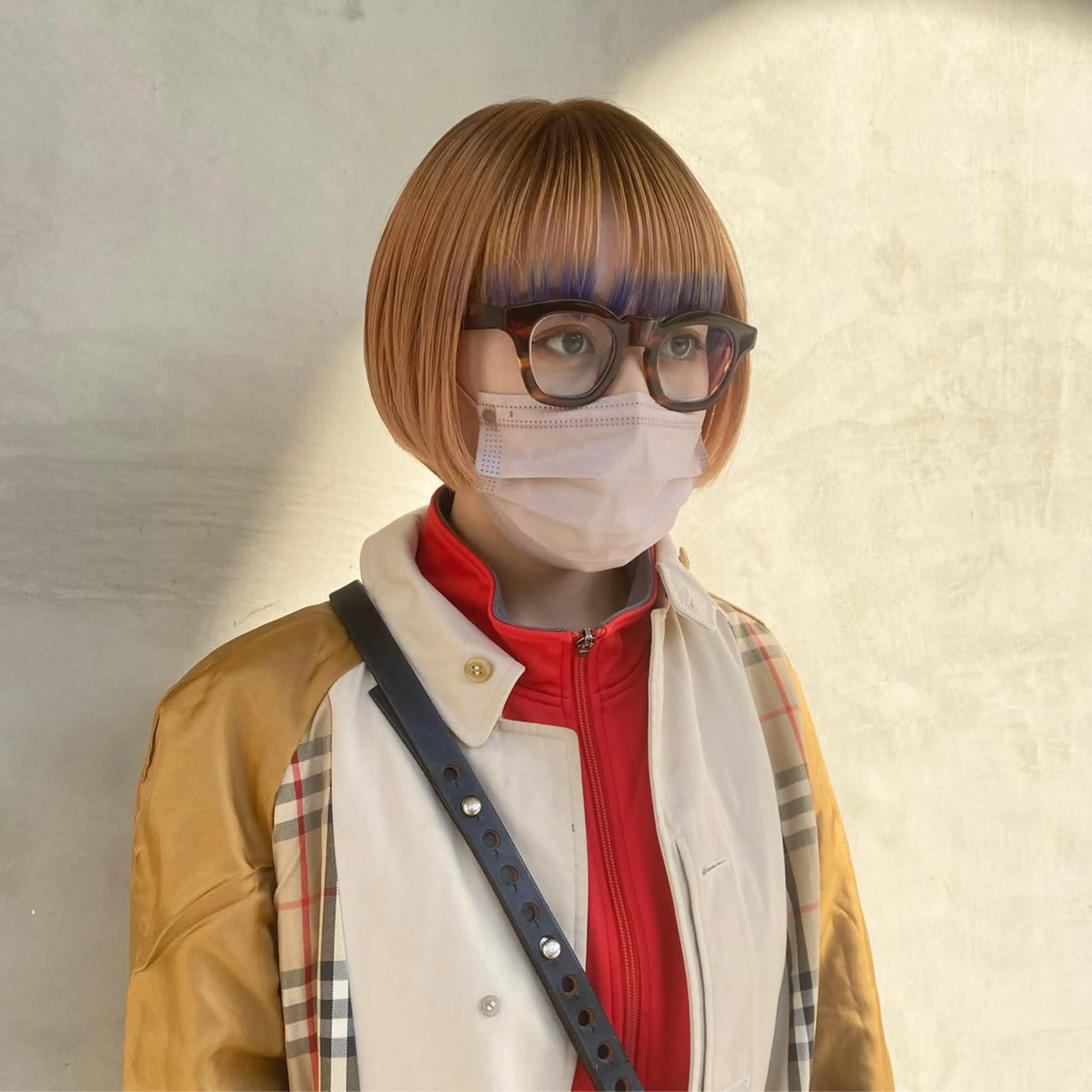 ショート カラー ブリーチ ブルーカラー オレンジ 【GUK】 🌻RINA🌻のヘアスタイル