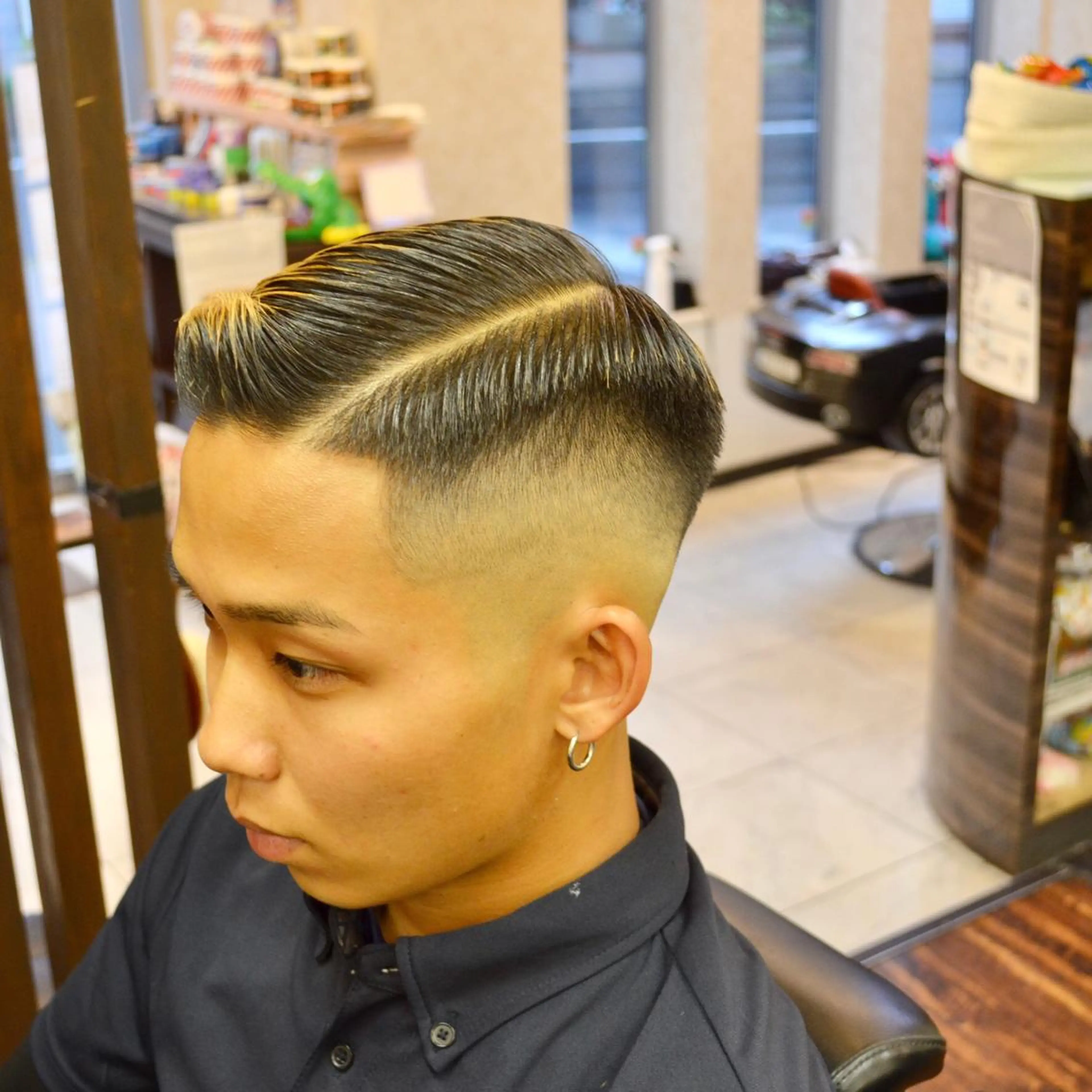 ショート メンズ カット 高野浩平/フェード ツイストスパイラルのヘアスタイル