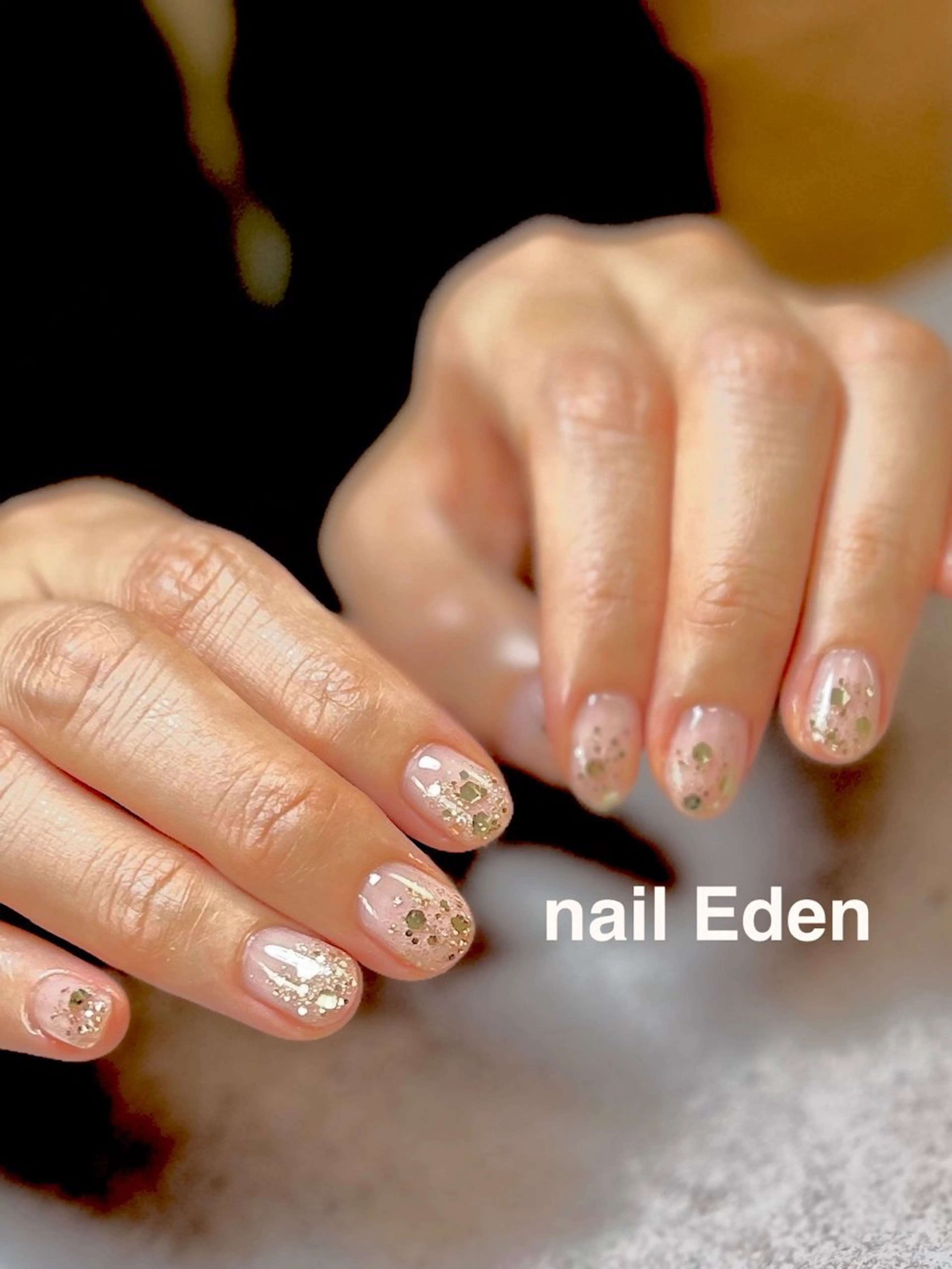 ネイル グラデーション ラメ(グリッター) Eden　private nail saron所属・Eden ♾️のネイルデザイン