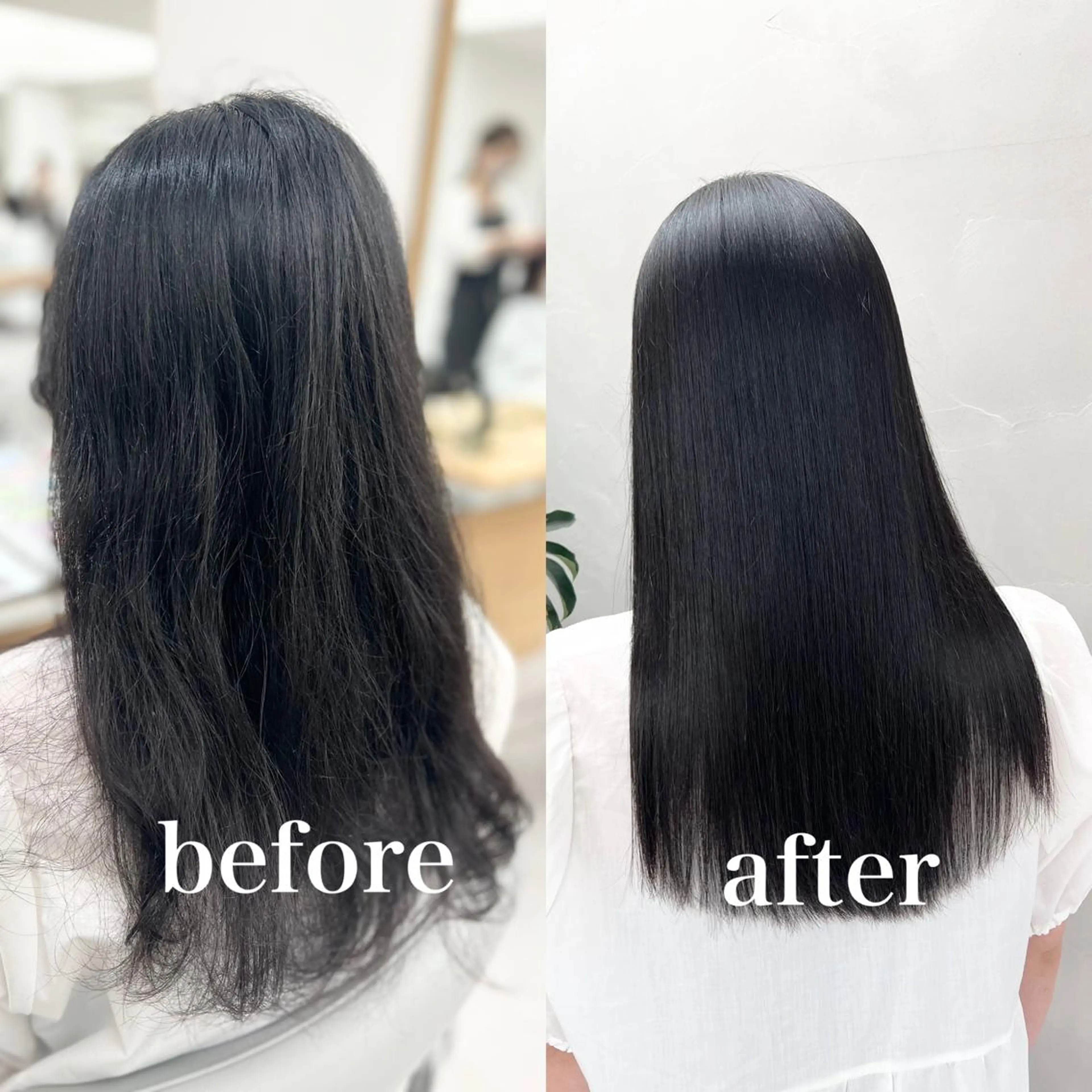 ロング パーマ 縮毛矯正 【くせ毛さんのお悩み 解決🍀】栗橋のヘアスタイル