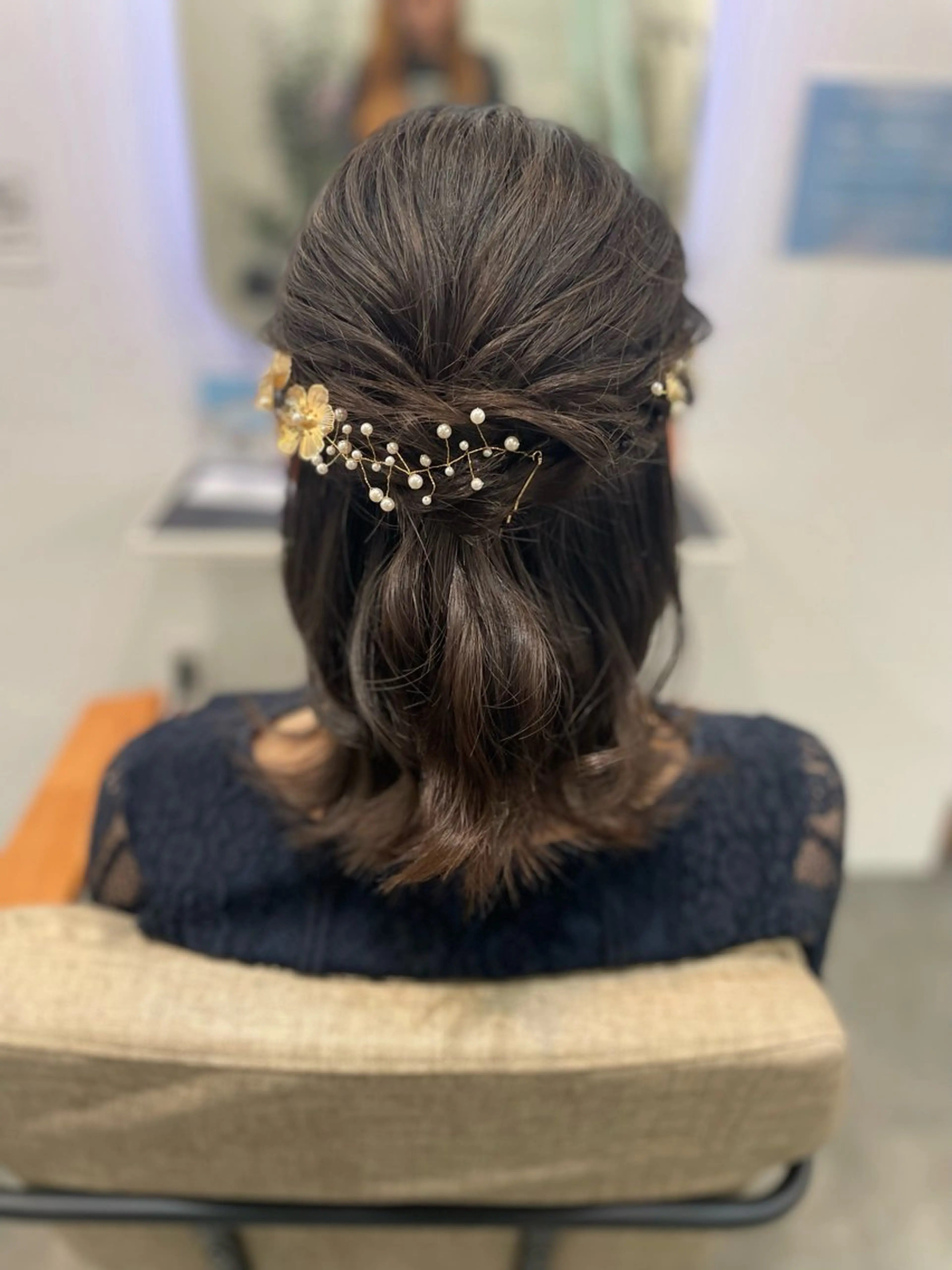 ヘアアレンジ ハーフアップ 結婚式・ブライダル ナチュラル🌿垢抜け 福澤ゆきあのヘアスタイル