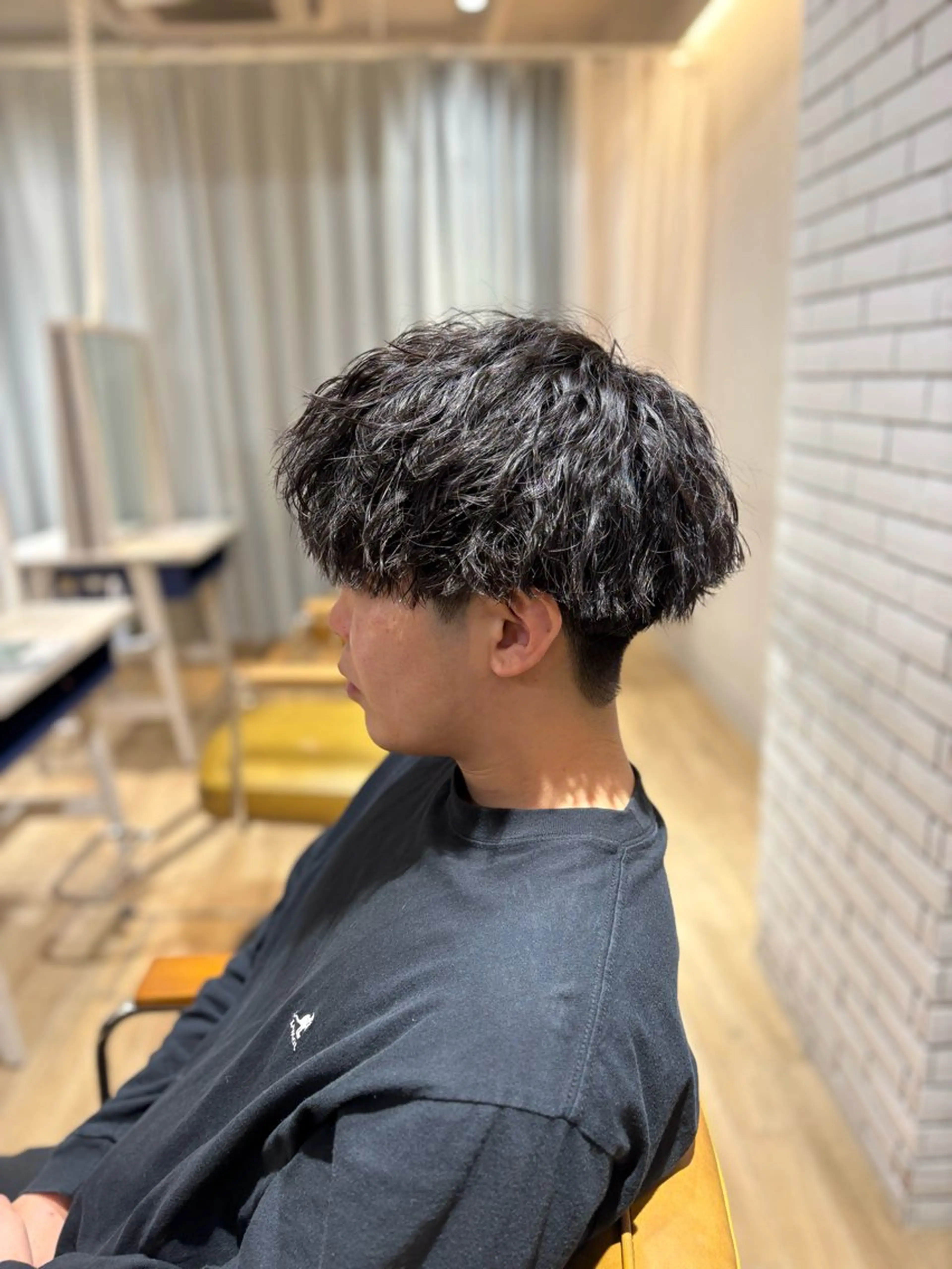 パーマ メンズ カット パーマ メンズカット/センタ ーパート /マミヤのヘアスタイル