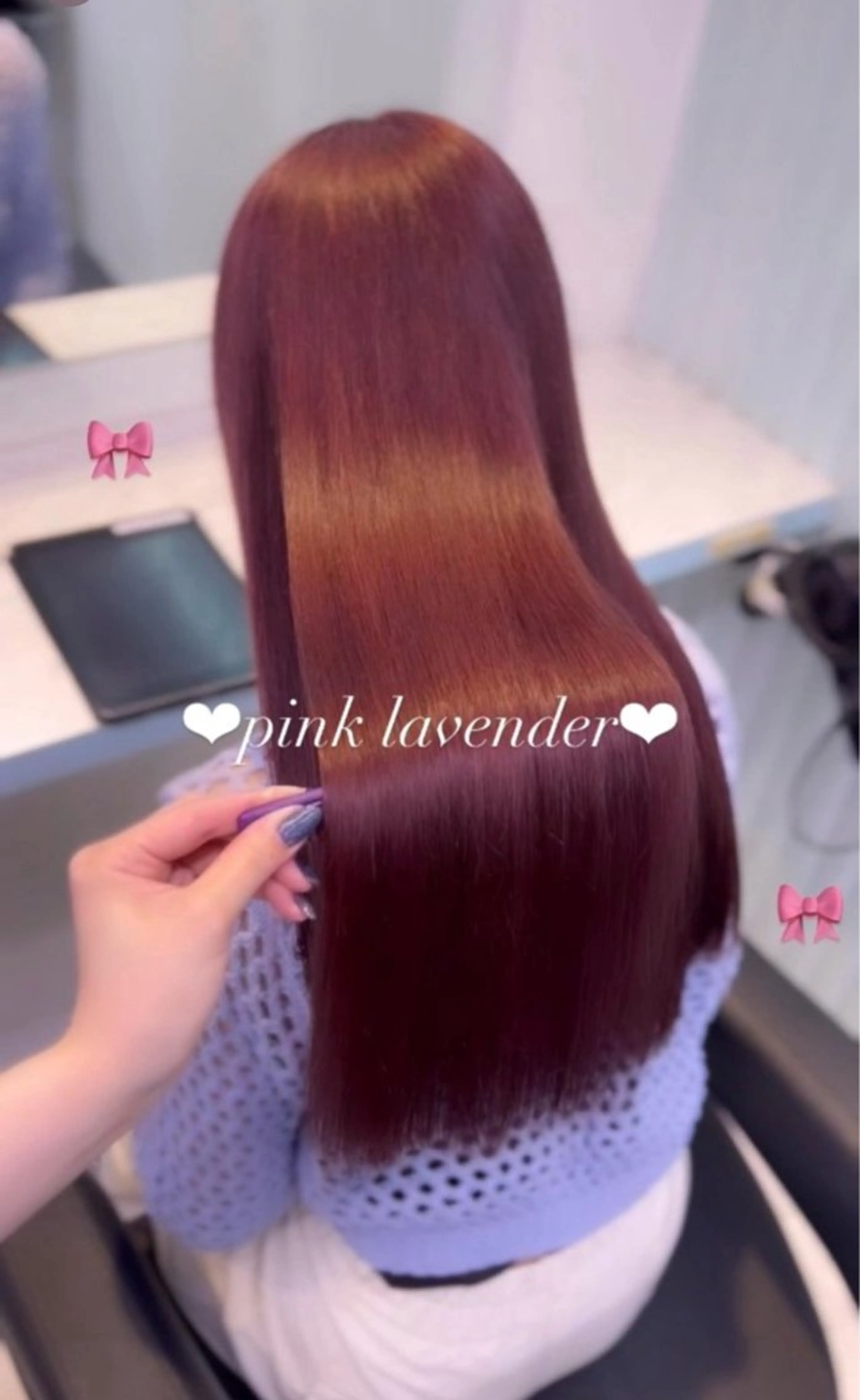 ロング カラー ヘアカラー トリートメント 🎀愛されピンク ラベンダー💜ゆいのヘアスタイル