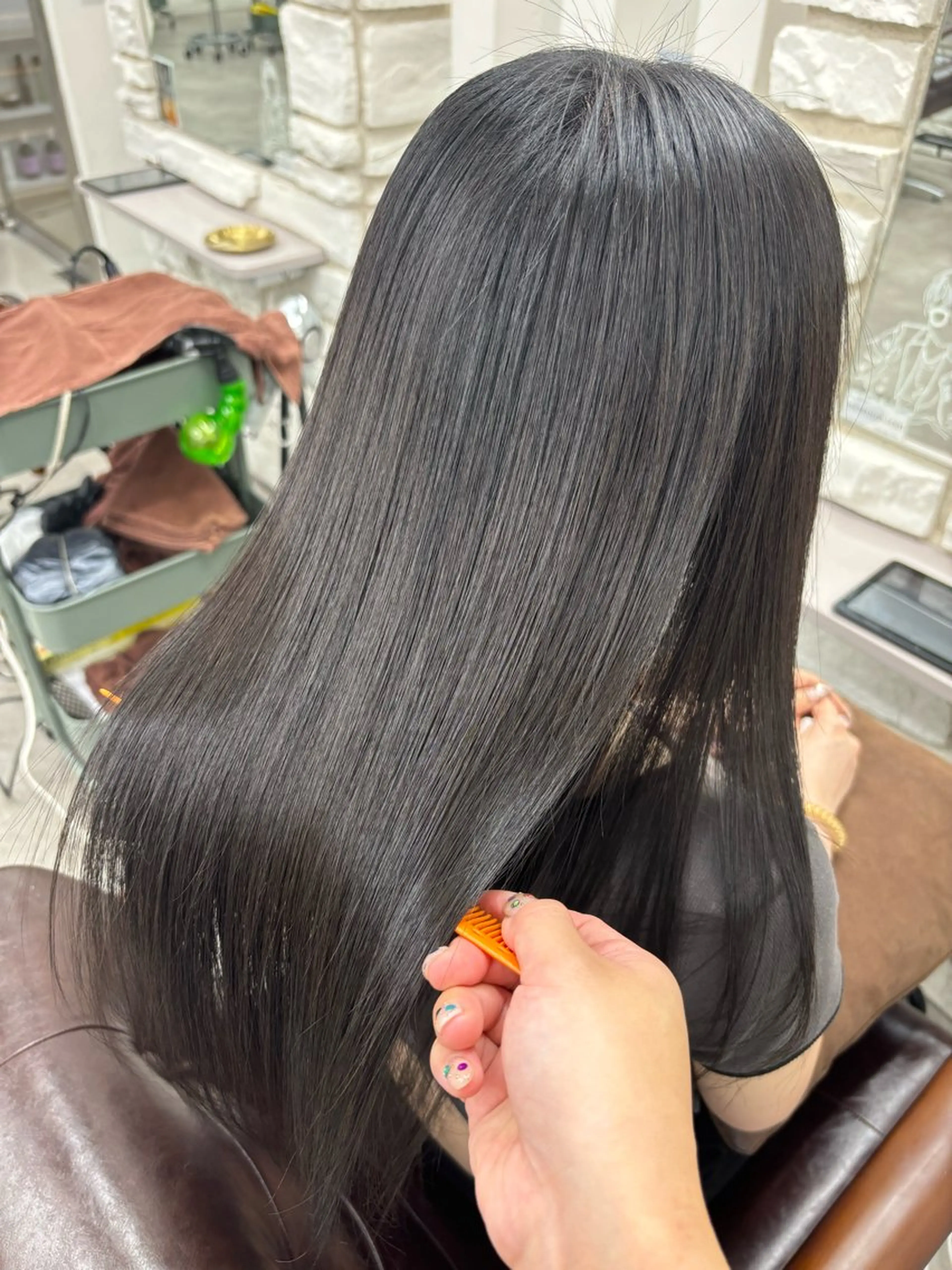 ロング カット 縮毛矯正 トリートメント I see所属・I see/天王寺/ 髪質改善/本田 唯のヘアスタイル