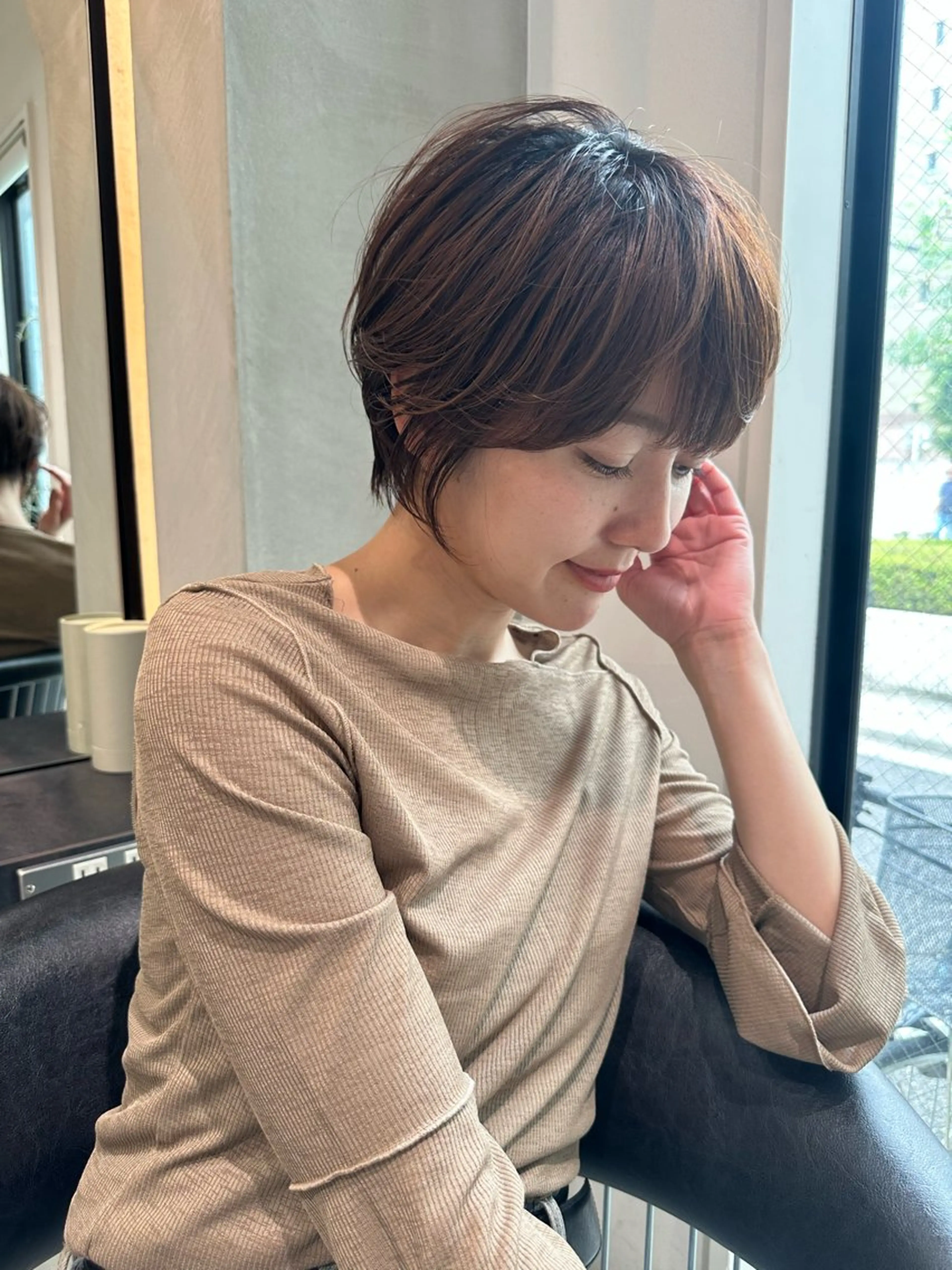 ショート ショートヘア 小顔カット カット ヘアカラー トリートメント ヘッドスパ taiga ショート /レイヤー/矯正🌈のヘアスタイル