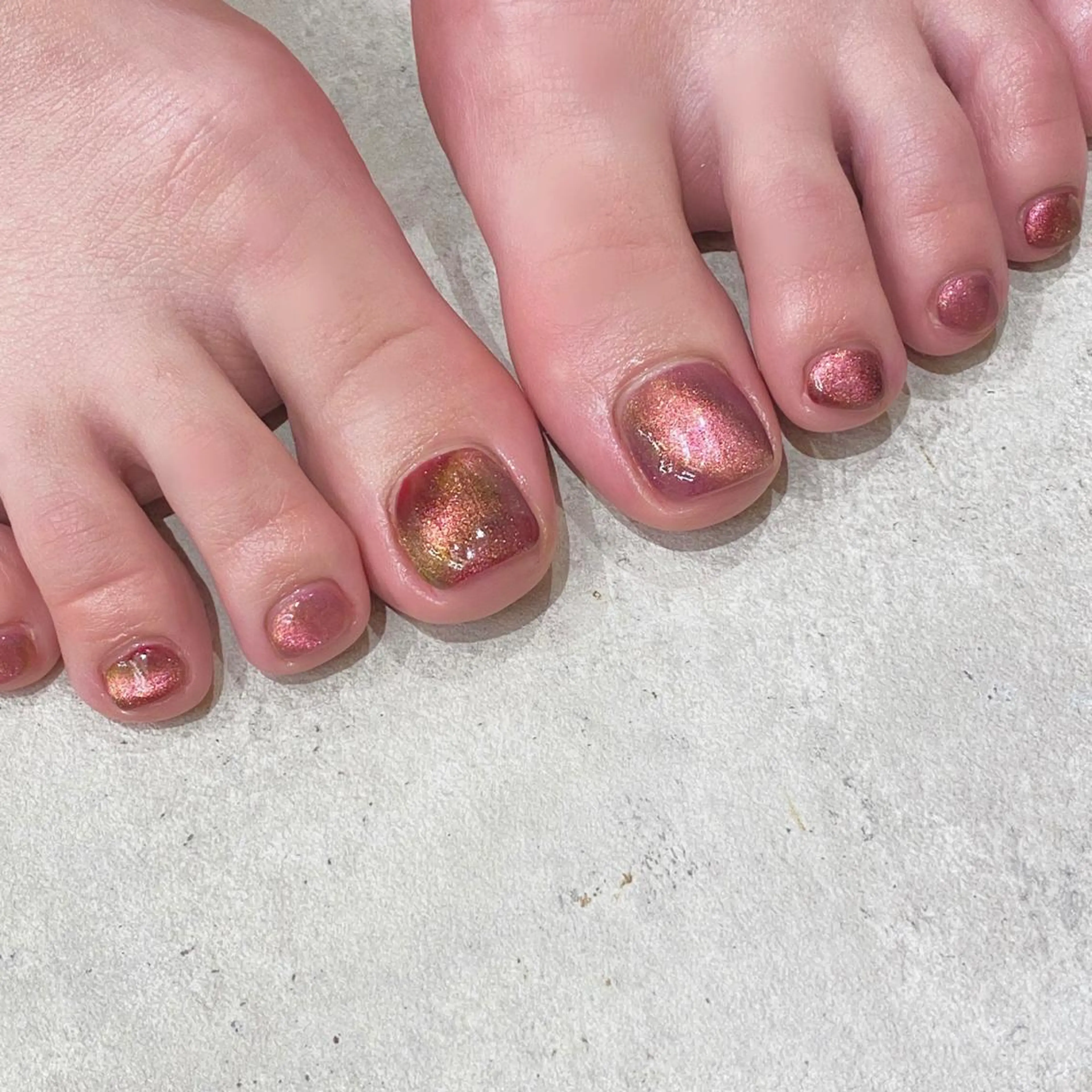 ネイル マグネットネイル フットネイル Yuriko Omi パラジェル/渋谷のネイルデザイン