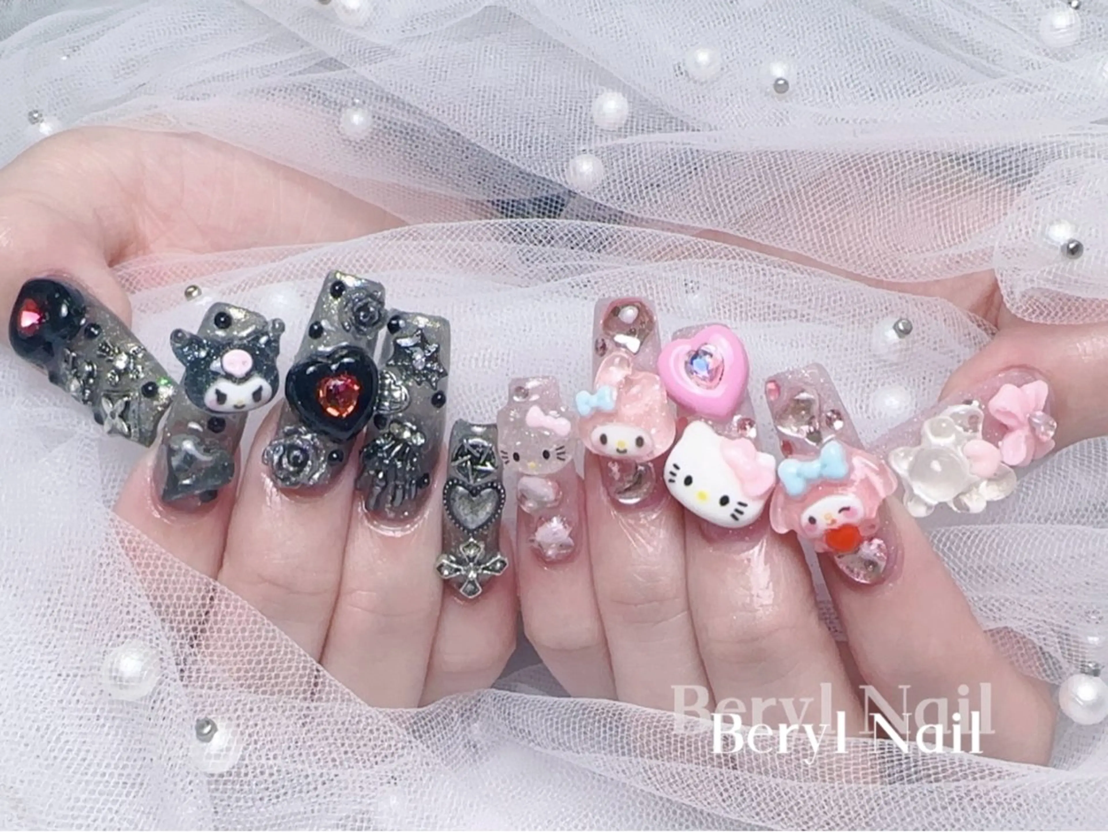 ロング ハンドネイル Beryl Nail所属・Beryl Nail 新大久保のネイルデザイン