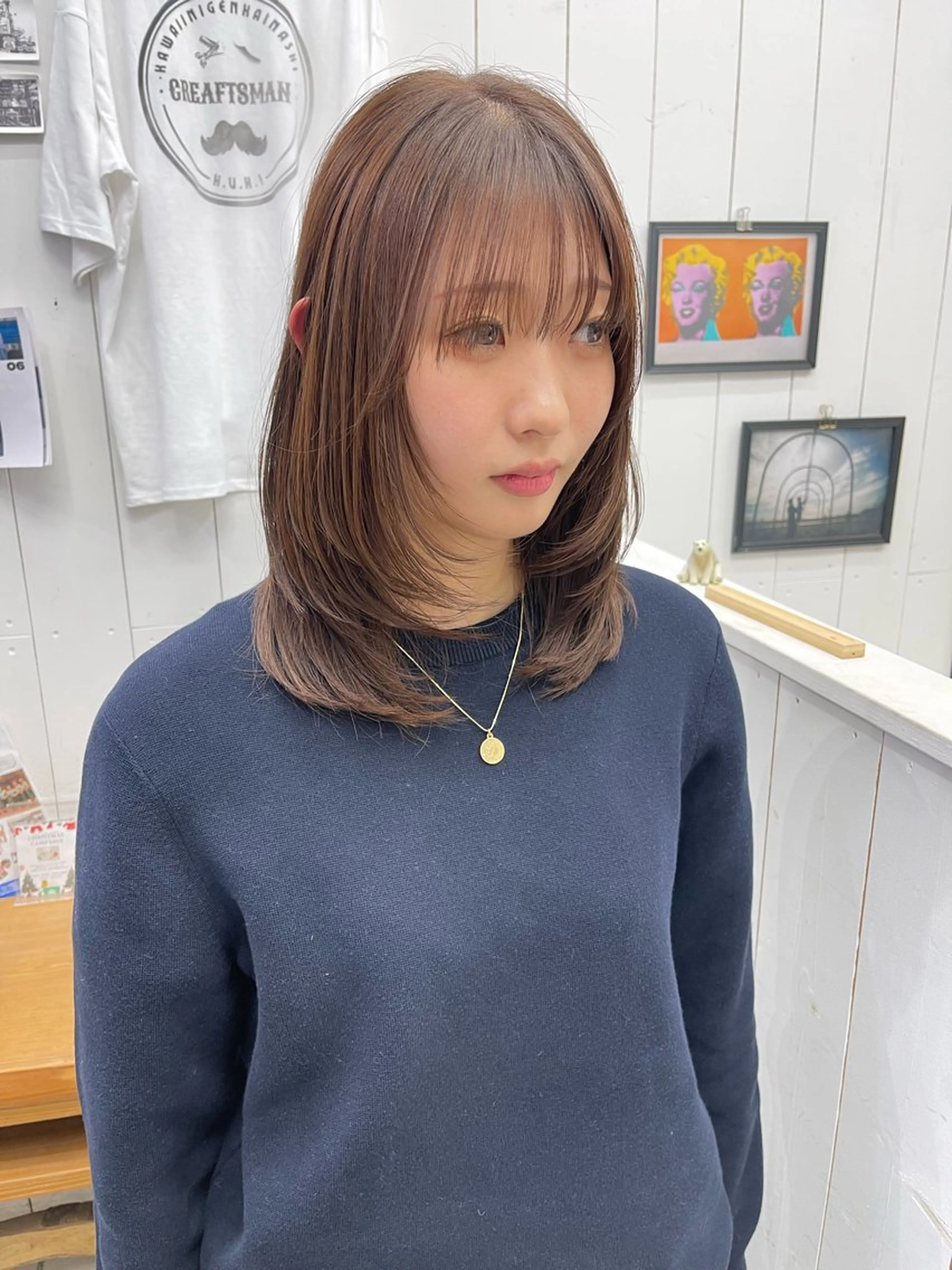 ミディアム ミディアムレイヤー レイヤーカット カット ヘアカラー 📍葛西りんたろう/ ENVのヘアスタイル