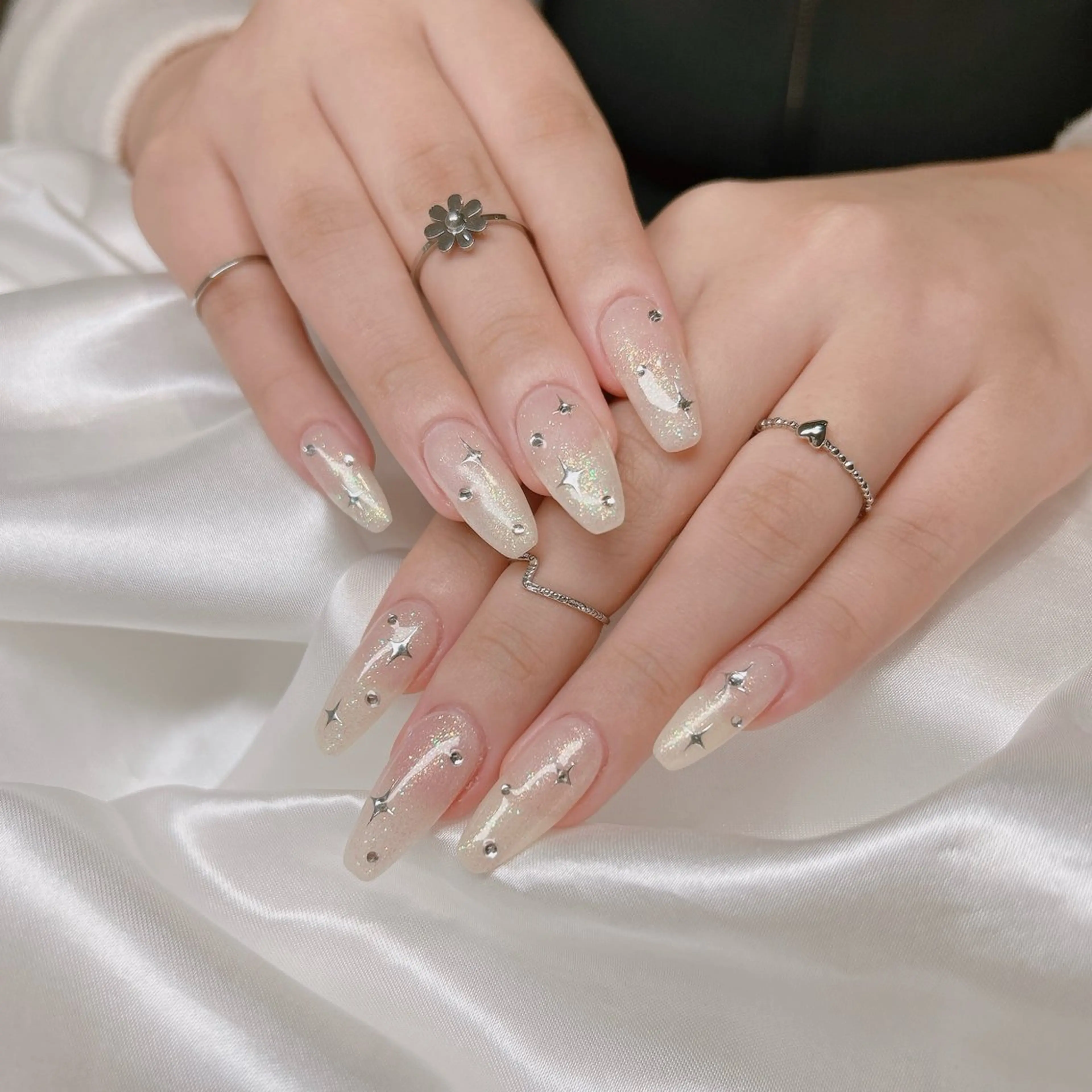 ネイル キラキラネイル ラメ(グリッター) ワンカラーネイル ハンドネイル junna のぞいてねのネイルデザイン