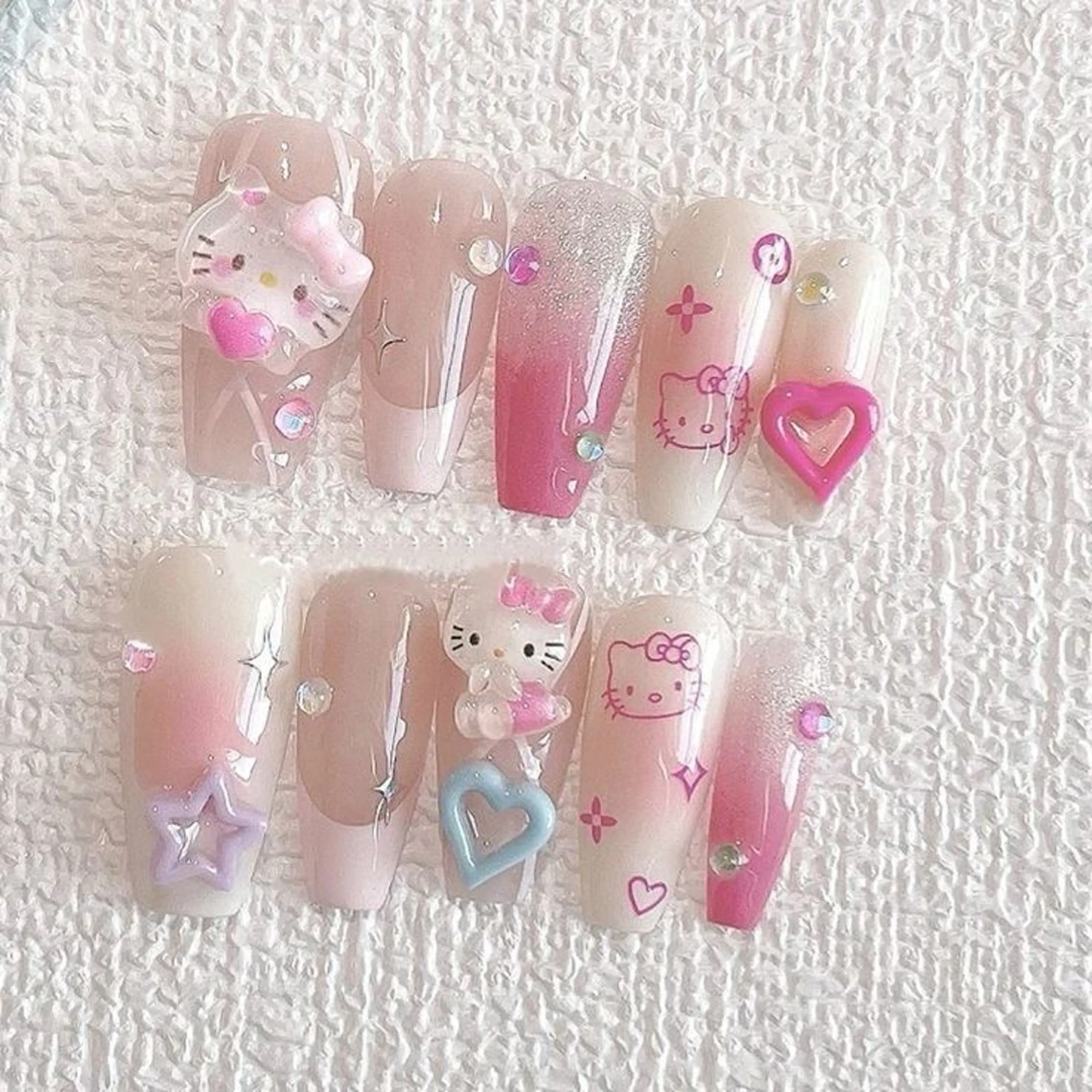 ネイル 長さ出し フレンチネイル グラデーション 卒業式 マグネットネイル ハンドネイル MIHANA HIKARIのネイルデザイン