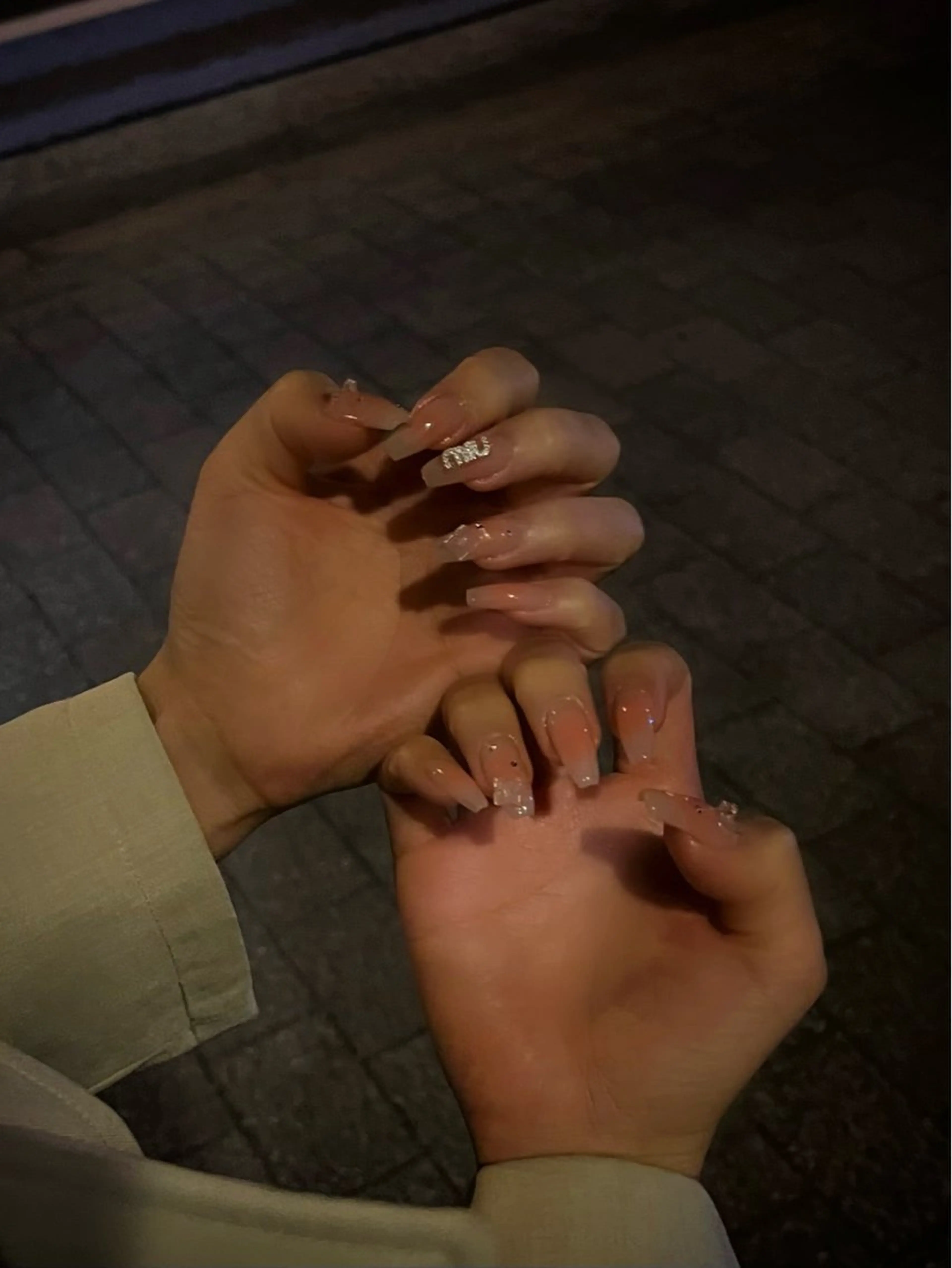 ネイル キラキラネイル マグネットネイル ワンカラーネイル スカルプネイル ワンホンネイル nine.🦋 YUKOのネイルデザイン