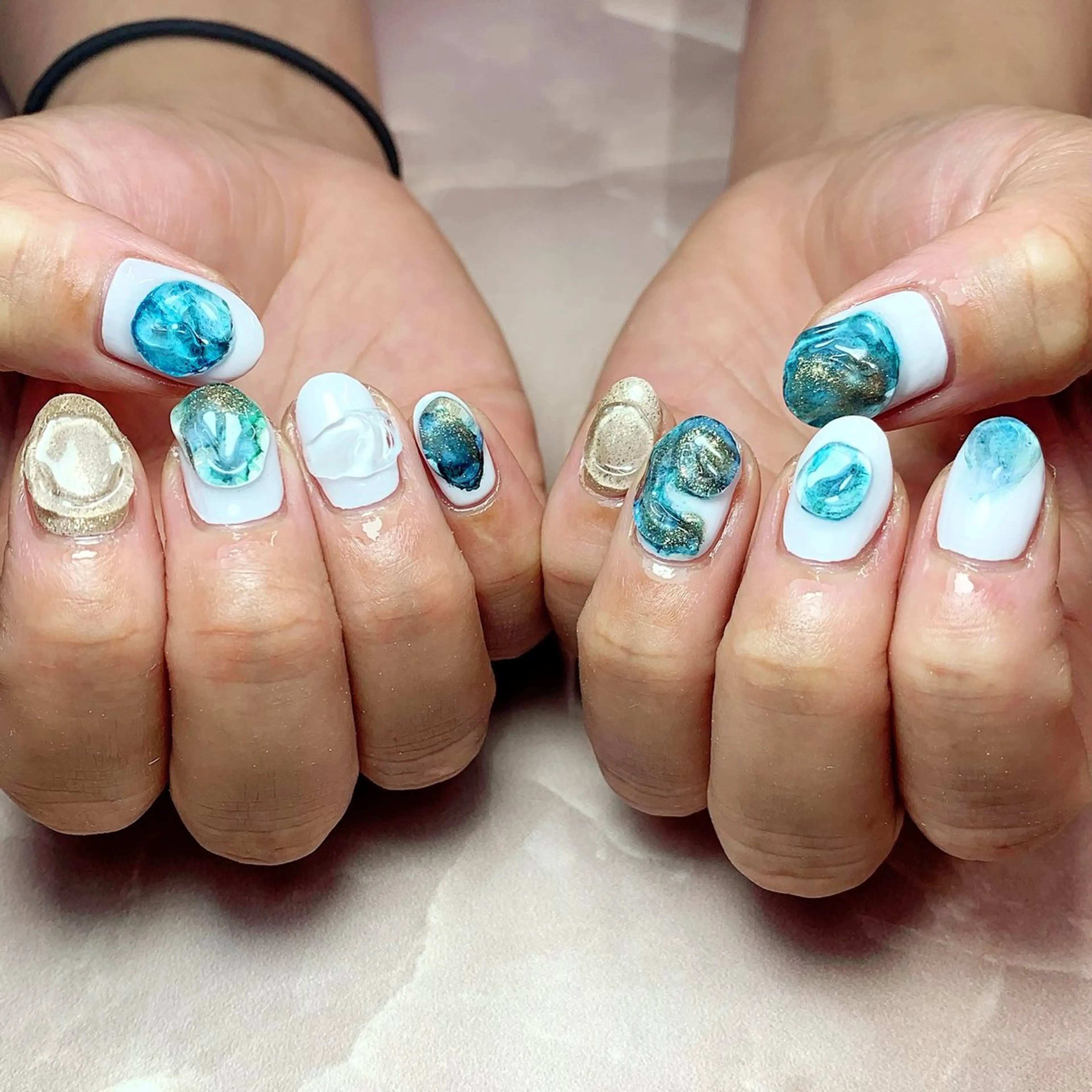 ネイル ハンドネイル Rose Glass 高蔵寺店のネイルデザイン