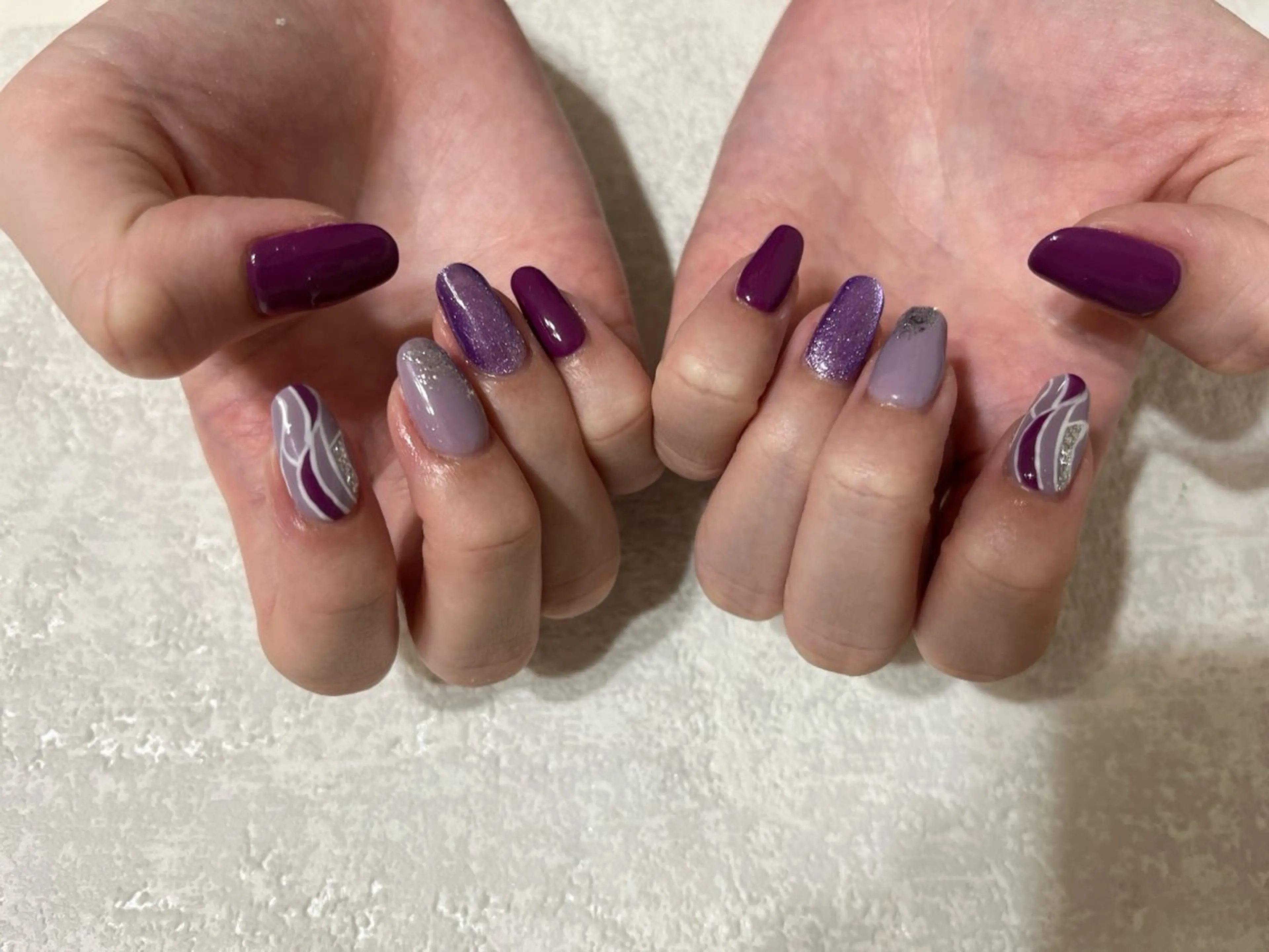 ネイル オーロラネイル フットネイル フレンチネイル ジェルネイル 韓国ネイル ハンドネイル kikinail 溝の口のネイルデザイン