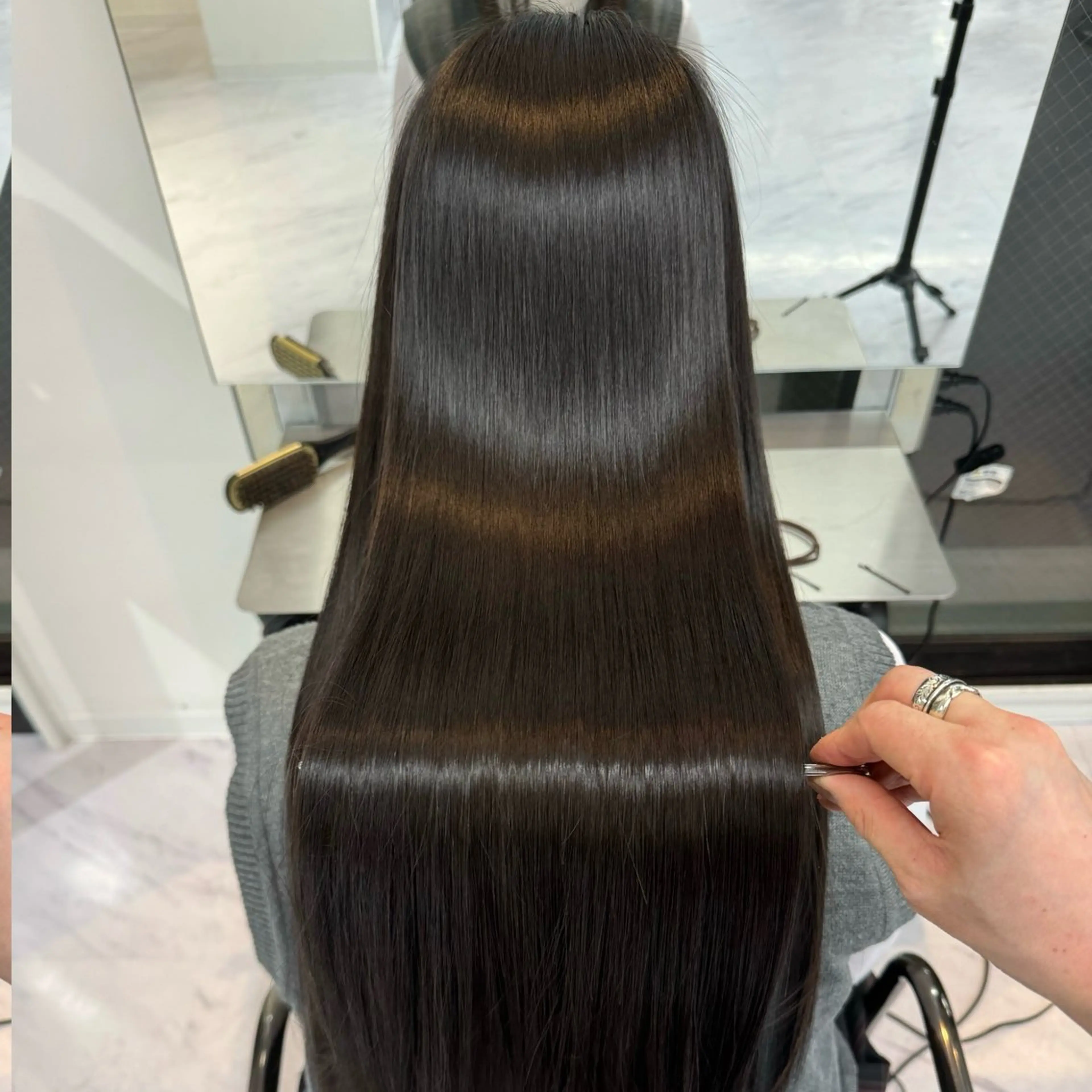 ロング カット 縮毛矯正 トリートメント 野口聖矢/縮毛矯正 髪質改善/ViVIEのヘアスタイル