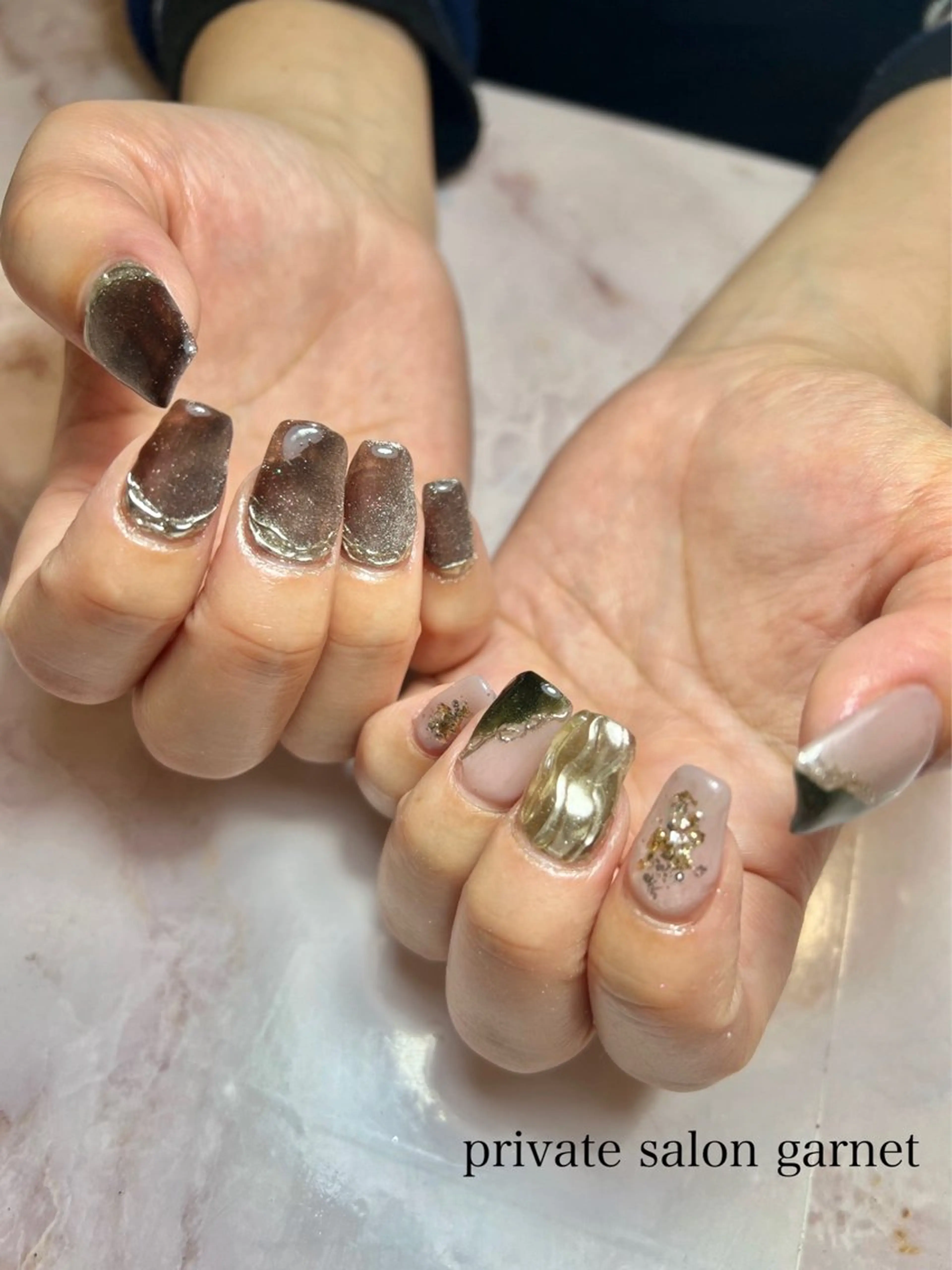 ネイル マグネットネイル ハンドネイル Garnet nailのネイルデザイン