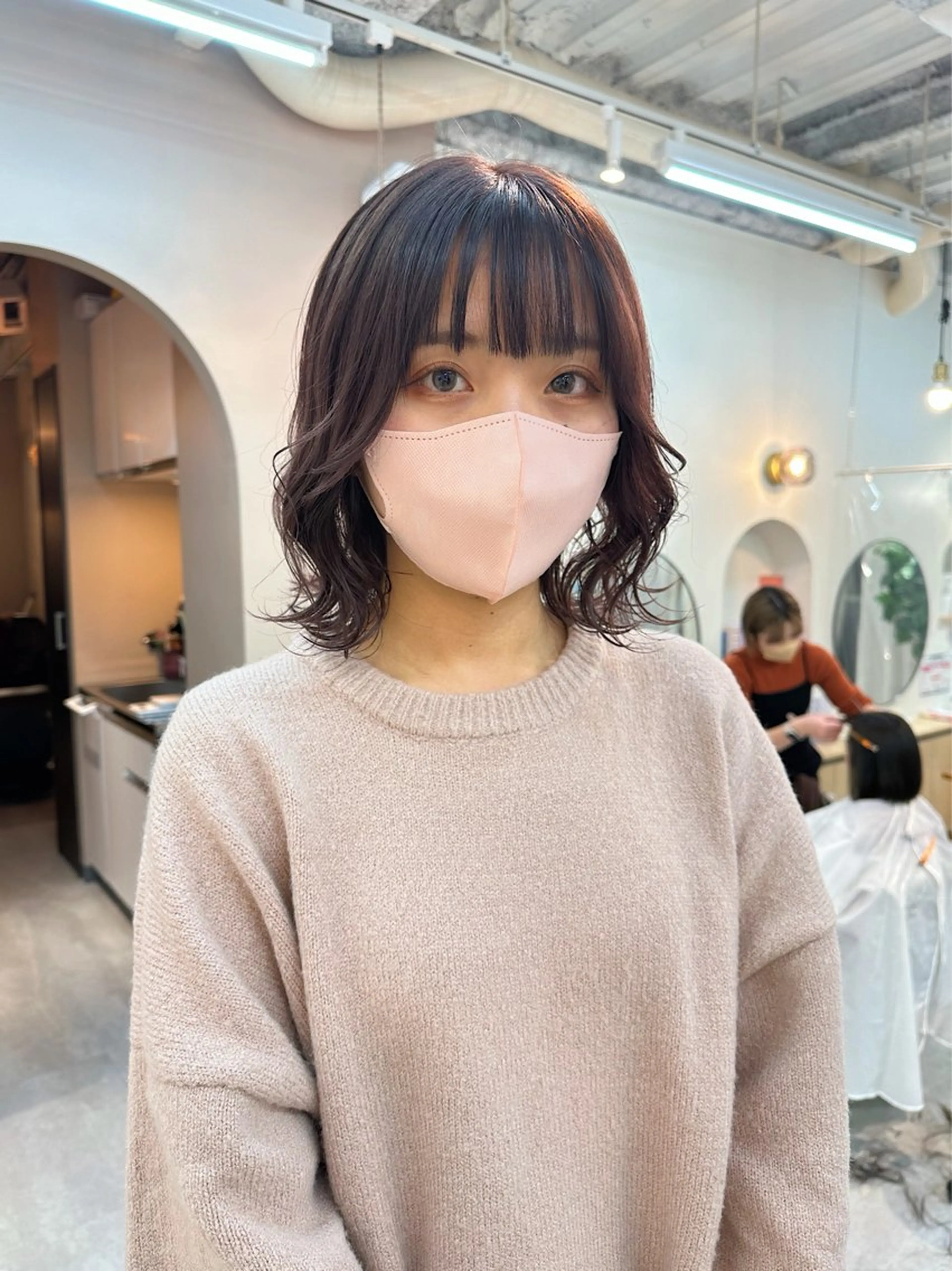 ミディアム カラー ヘアカラー レイヤー/顔周り /いいぬまみかのヘアスタイル