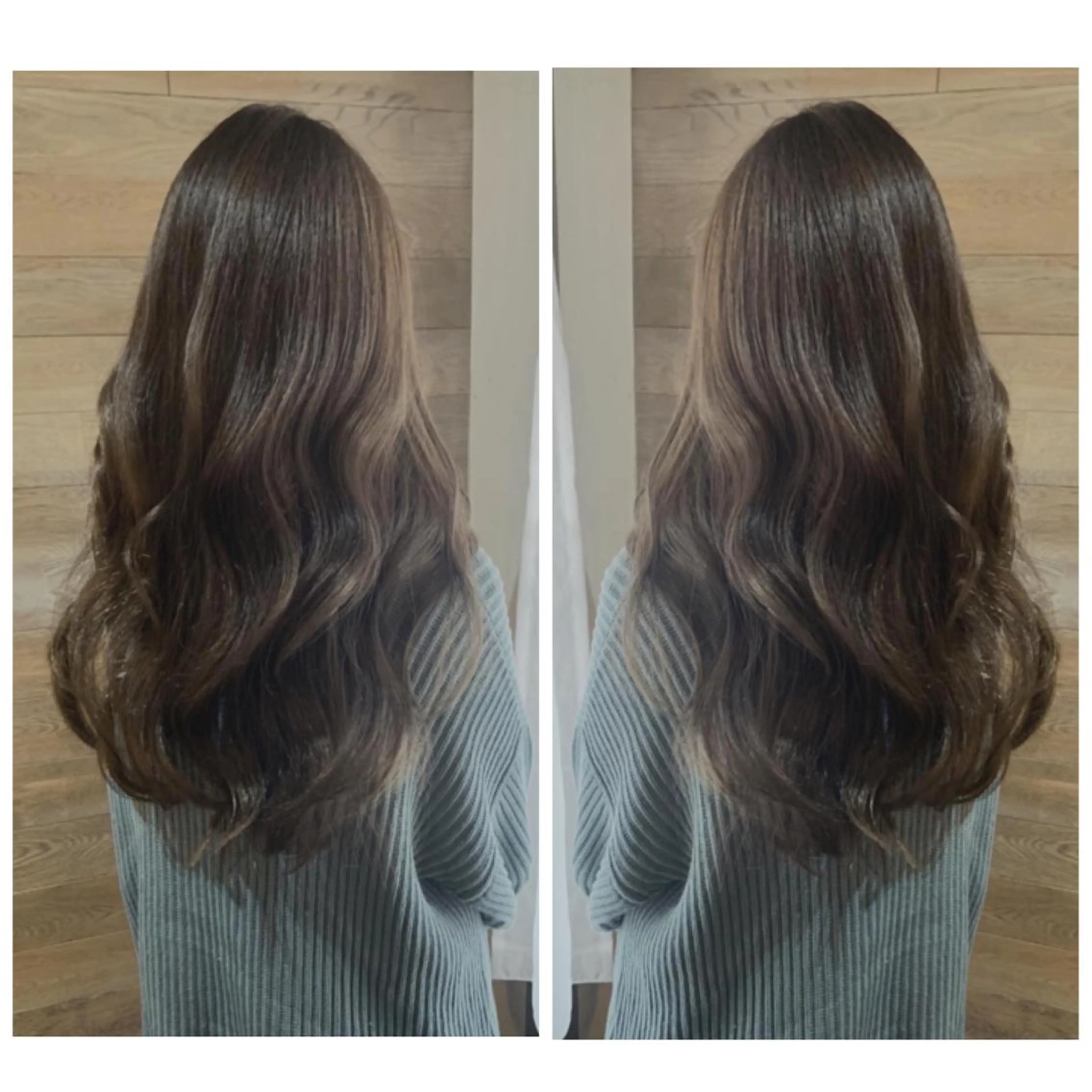 ロング カラー カット ヘアカラー トリートメント 京都大人女性ショート 徒歩1分/秋山のヘアスタイル