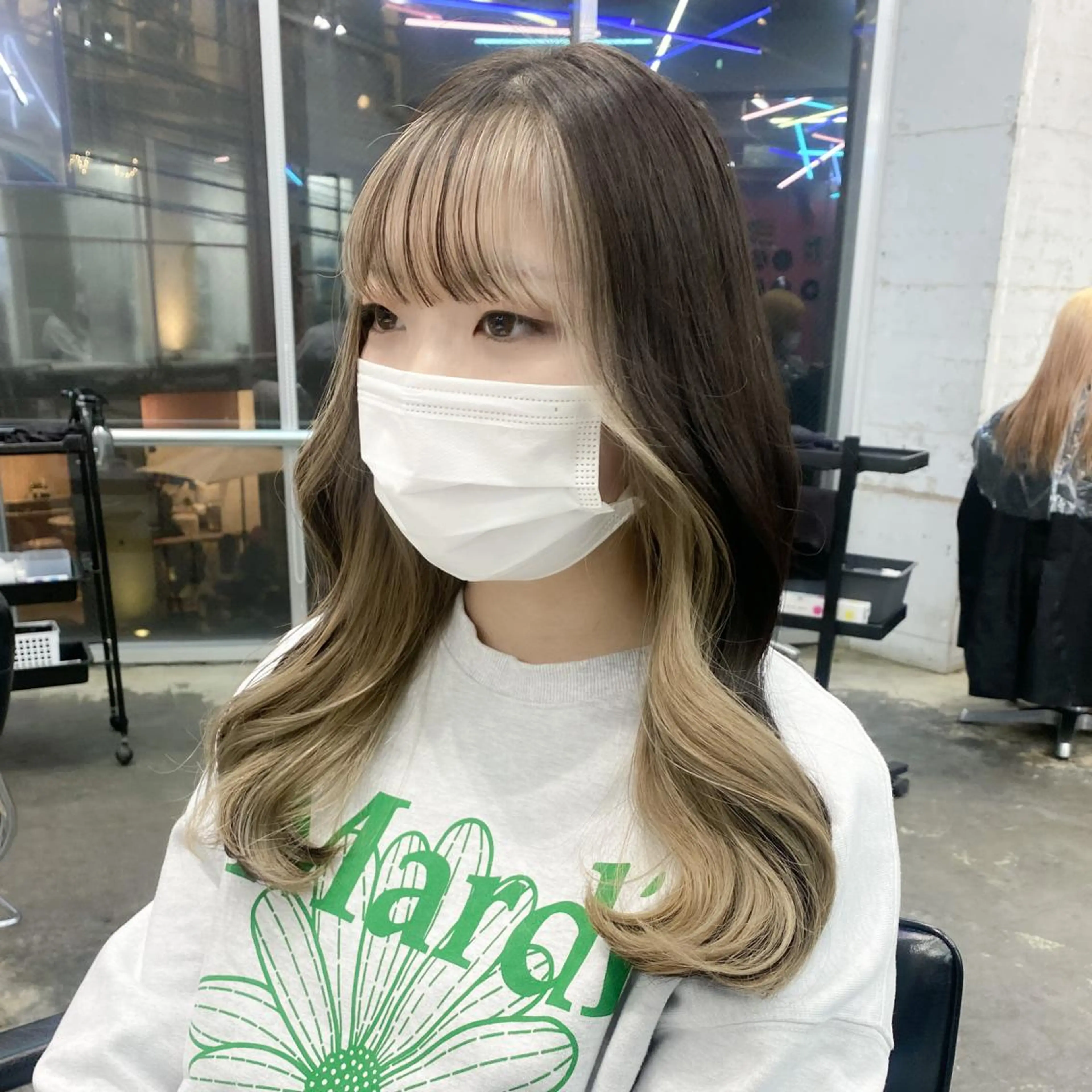 セミロング カラー 💗💗韓国レイヤー yu-ki💗💗のヘアスタイル