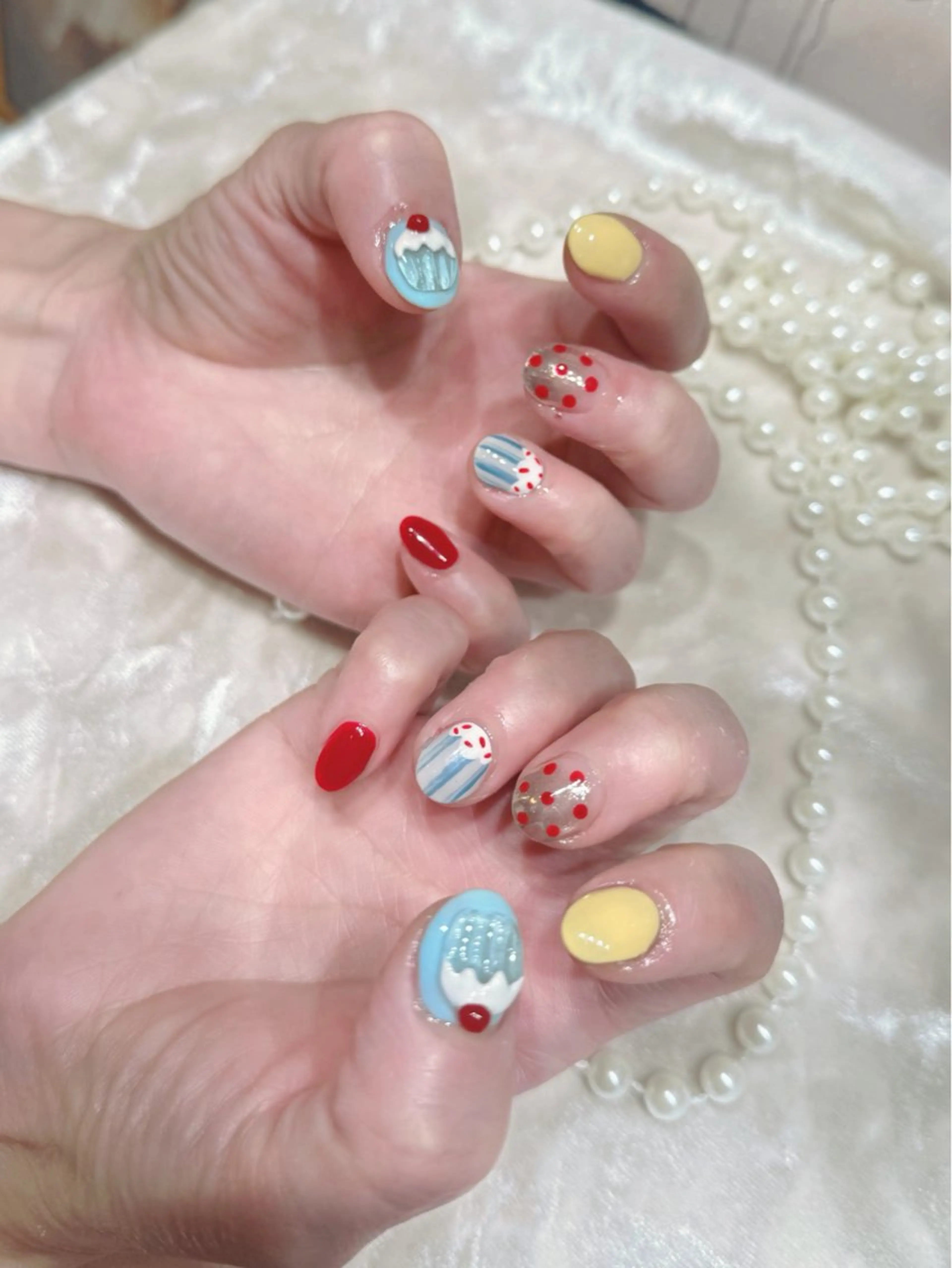 ネイル アートネイル フットネイル ジェルネイル ハート マグネットネイル Babarla Nailのネイルデザイン