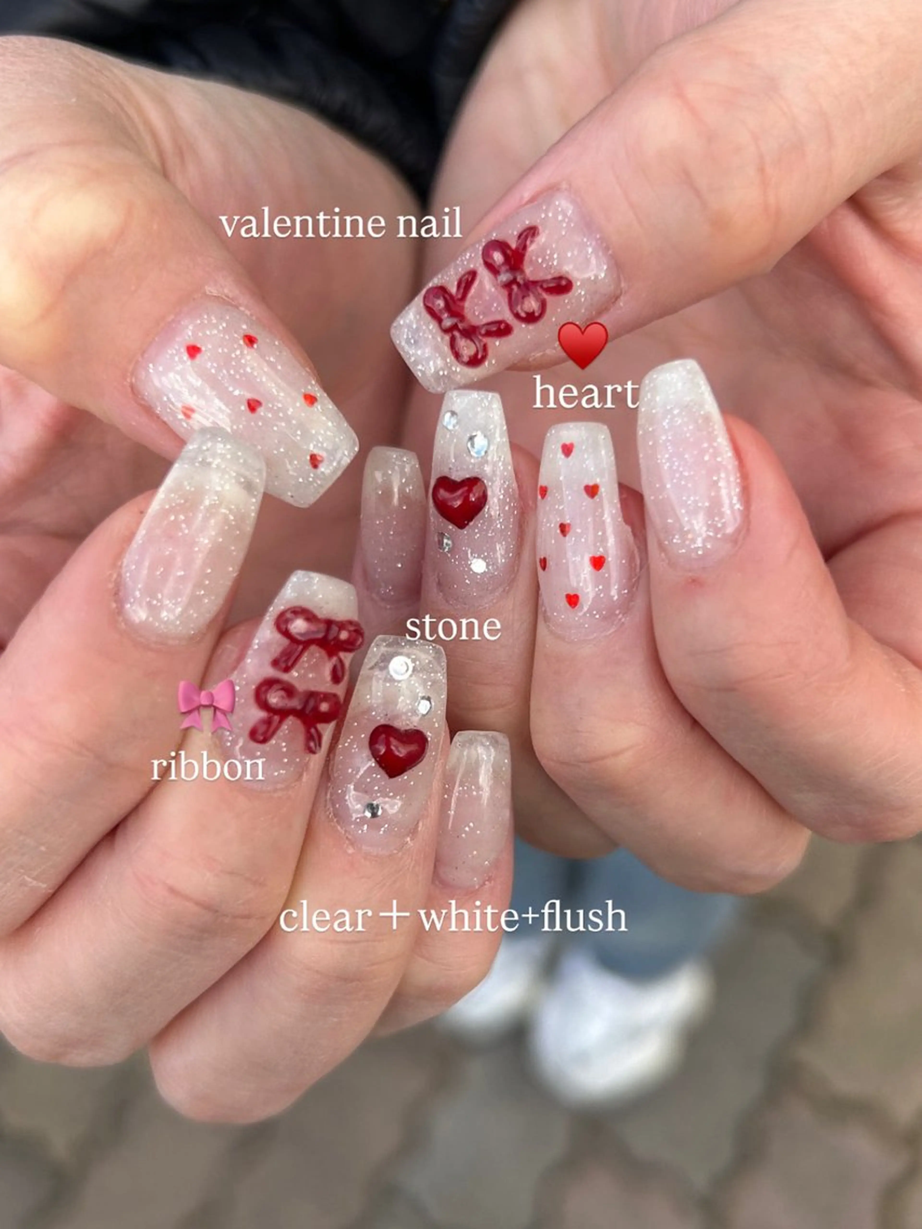 ネイル クリアネイル フラッシュネイル ガーリー 韓国ネイル ワンカラーネイル ハンドネイル pu muのネイルデザイン