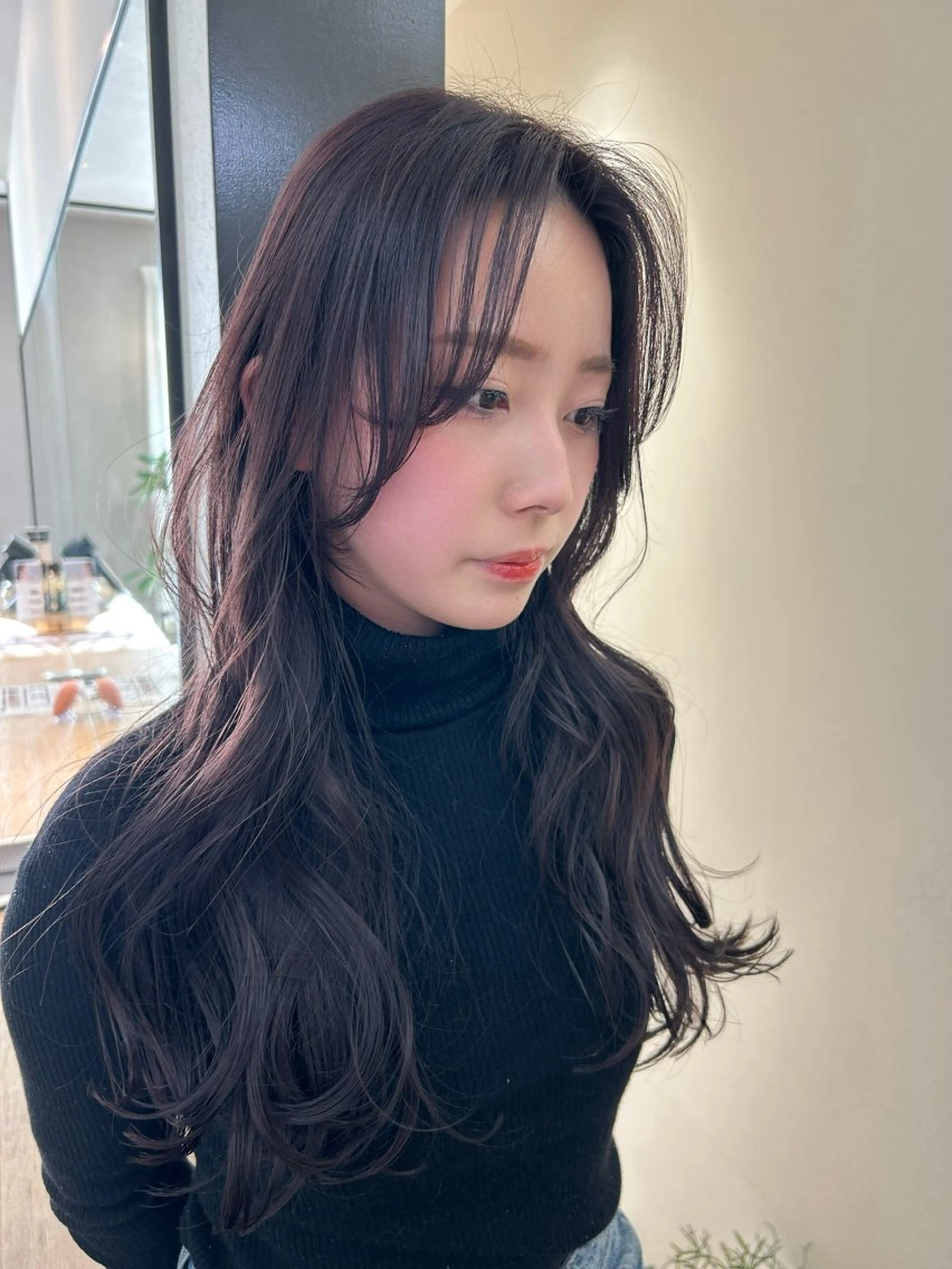 ロング カラー ディープラベンダー ラベンダーカラー カット ヘアカラー トリートメント hub hair レイヤー/透明感のヘアスタイル