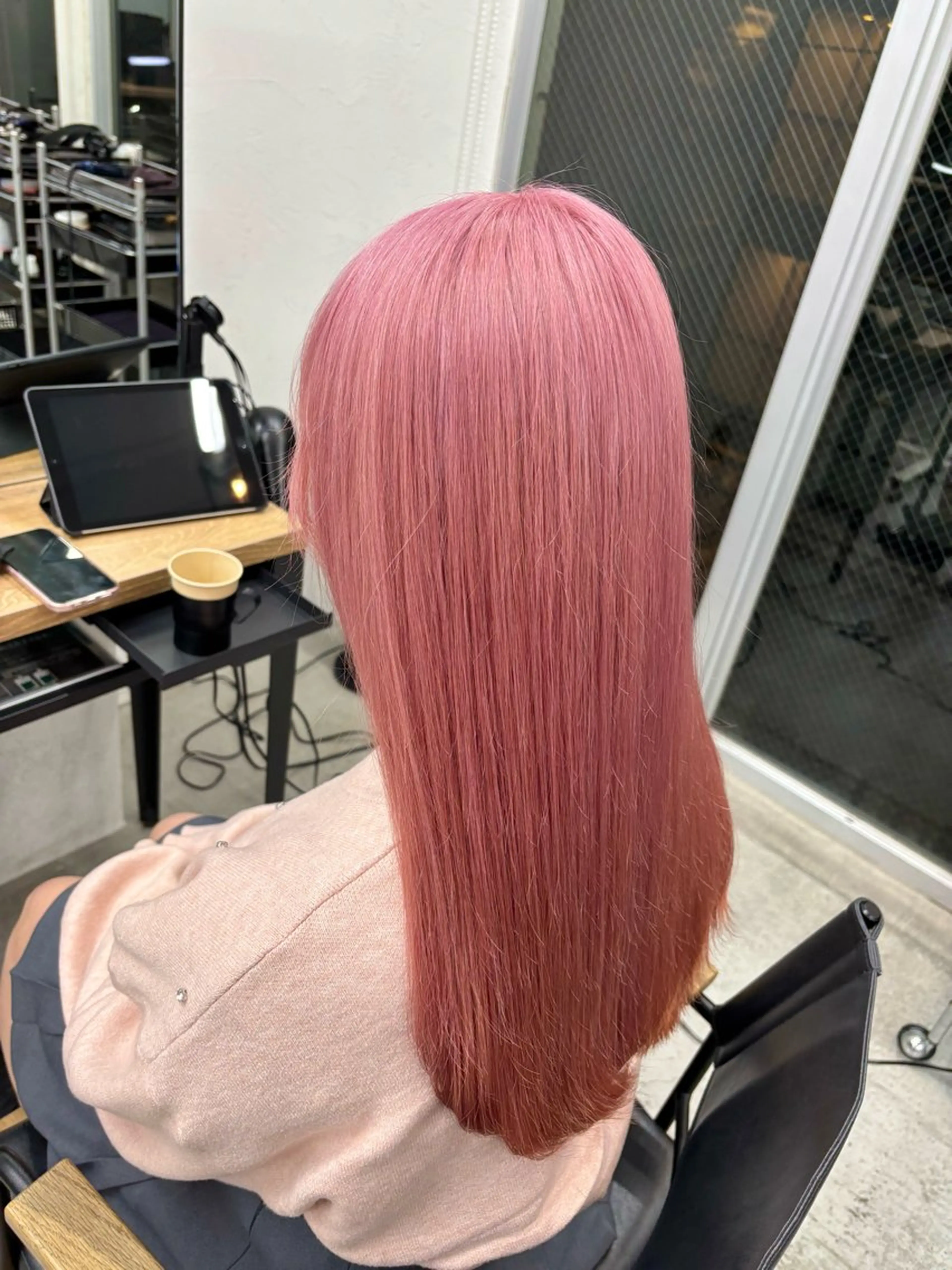 ロング カラー ヘアアレンジ ヘアカラー 坂齋大地/レイヤー/ ミルクティーのヘアスタイル