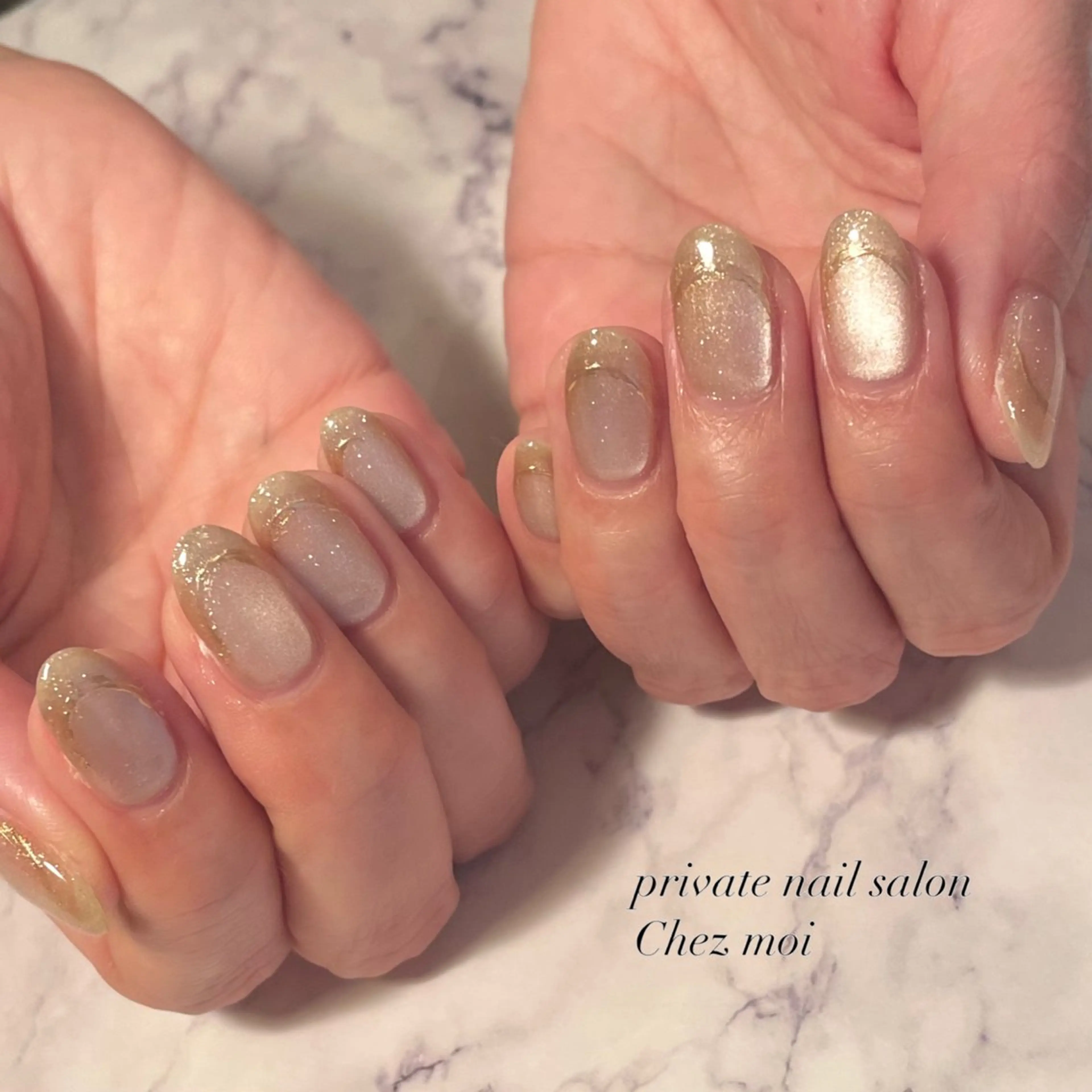 ネイル フレンチネイル マグネットネイル ミラーネイル KOMINE TOMOKOのネイルデザイン