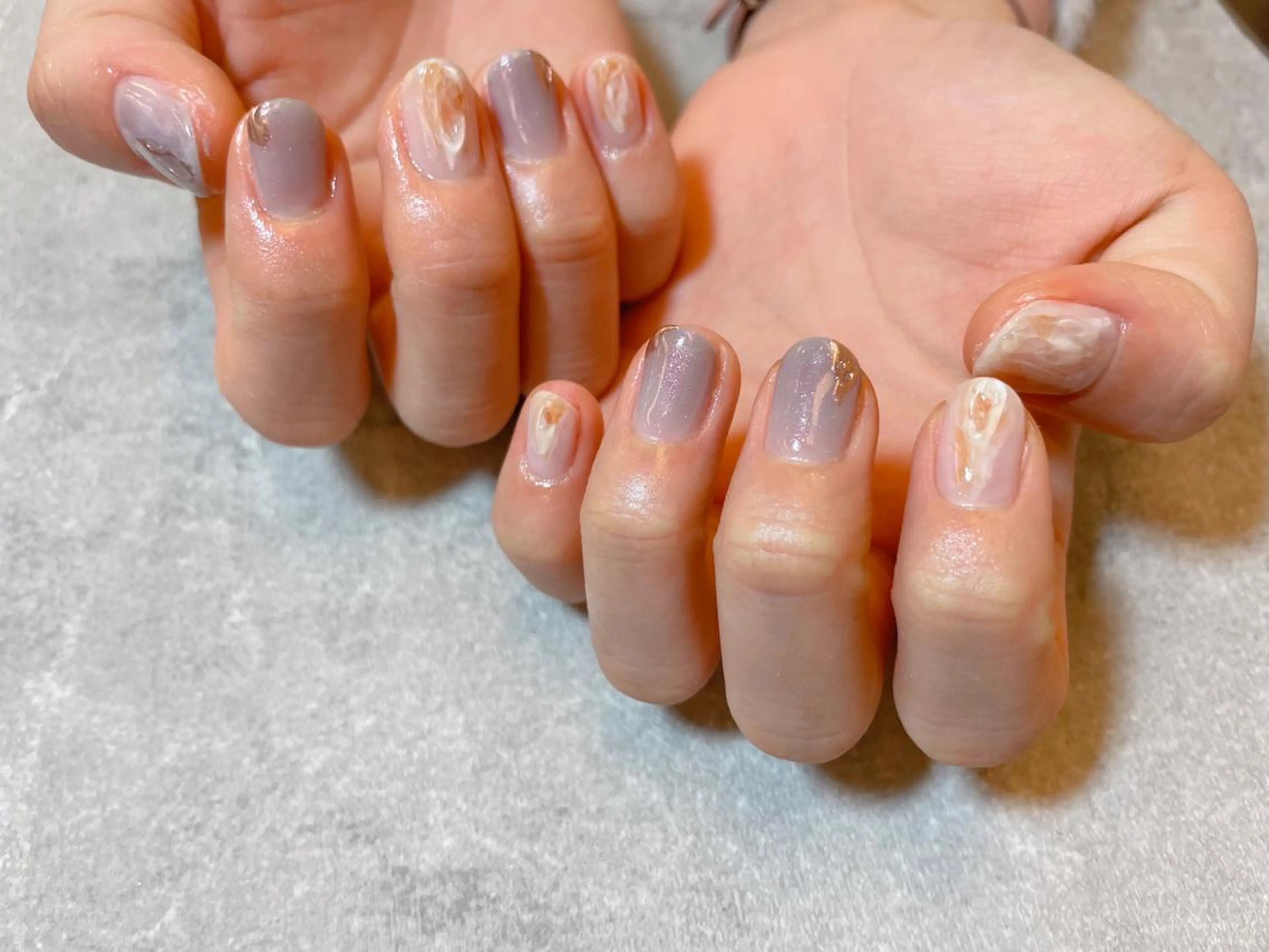 ネイル ニュアンスネイル ハンドネイル foglia❁﻿. ⌇﻿imamuraのネイルデザイン