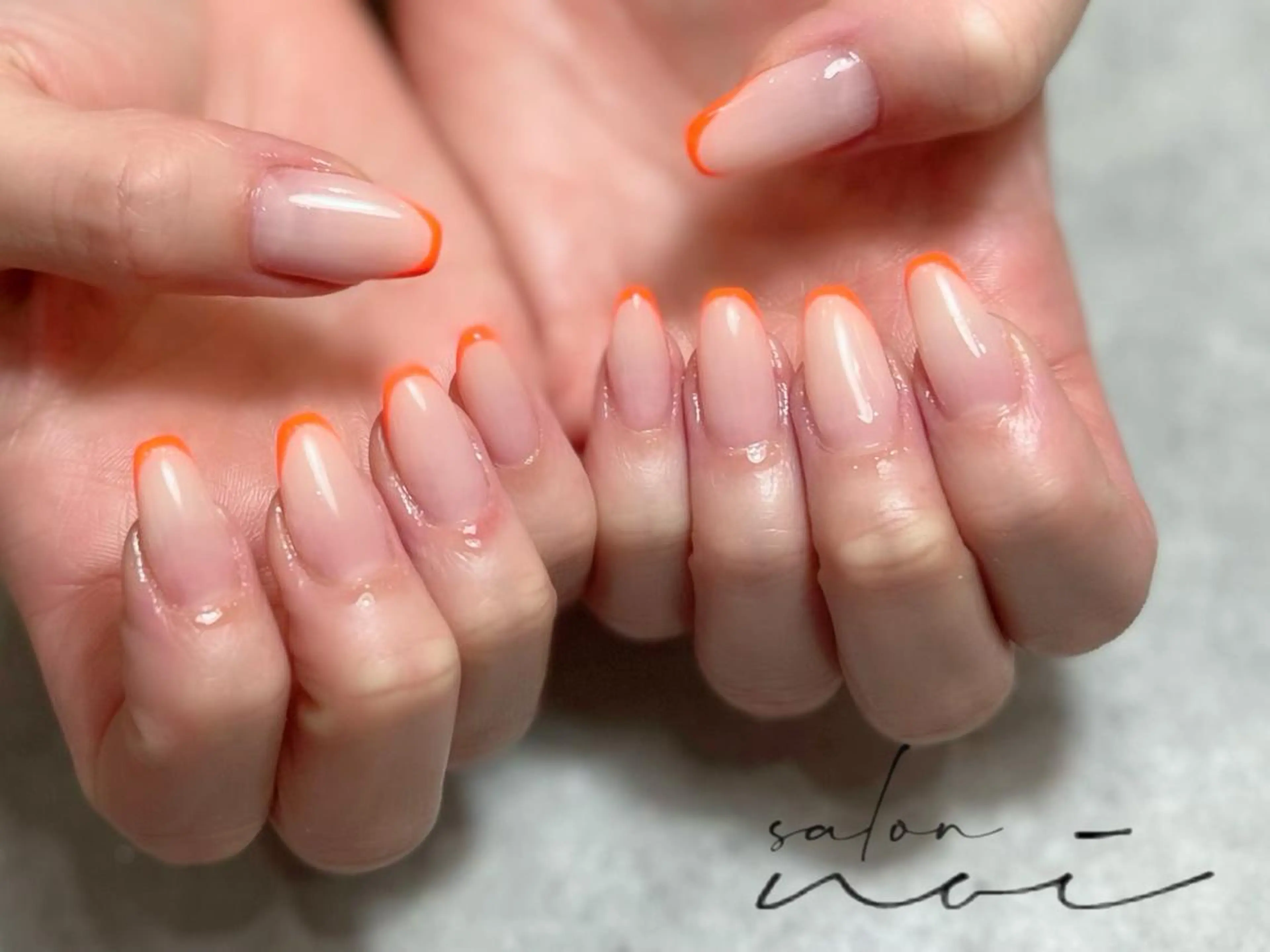 ネイル フレンチネイル 黄色 ハンドネイル salon noi所属・salon noiのネイルデザイン