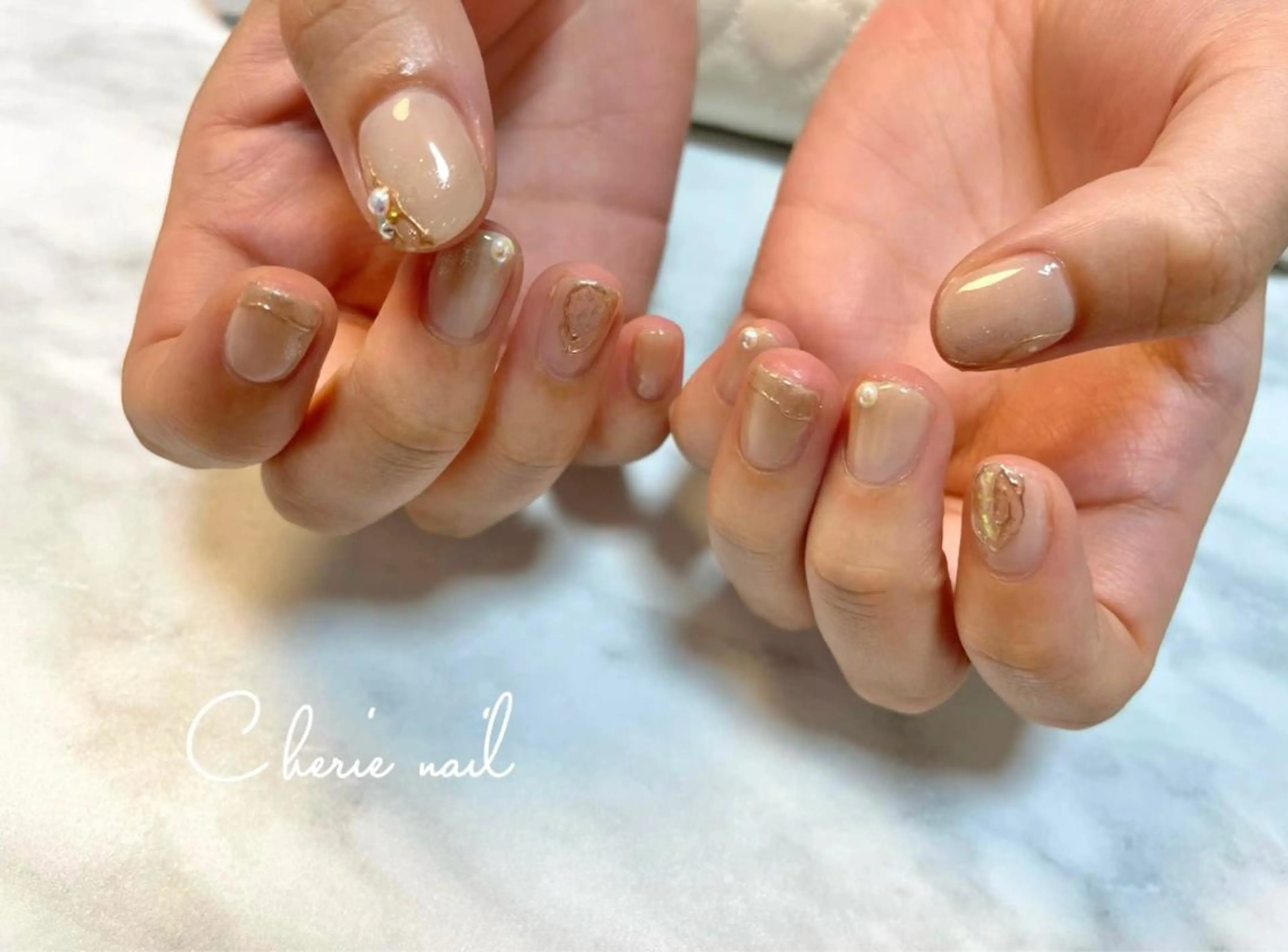 ネイル ニュアンスネイル Cherienail yunaのネイルデザイン