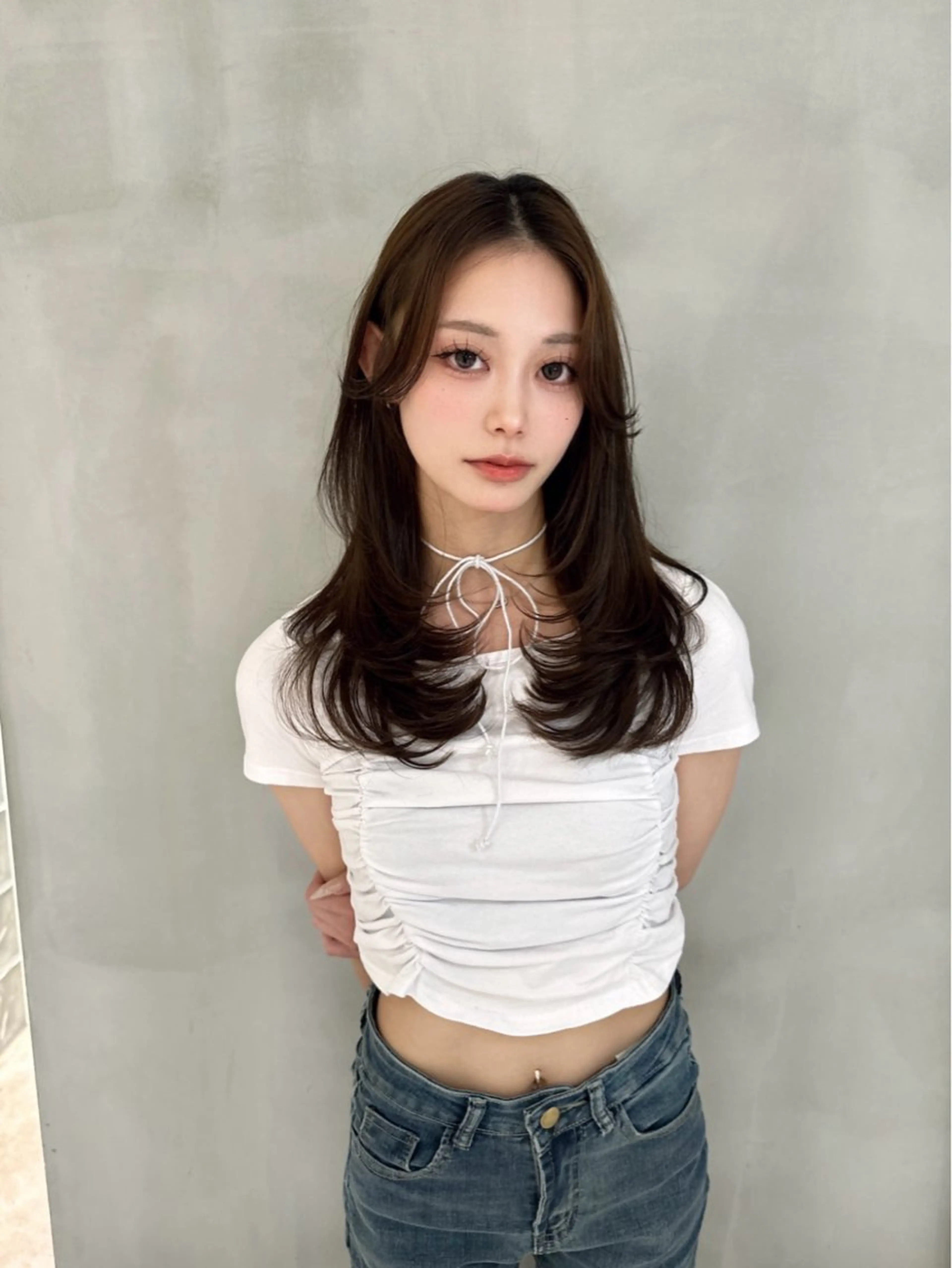 ロング レイヤーカット カット ヘアカラー トリートメント レイヤー/韓国✨ 髪質改善/KAのヘアスタイル