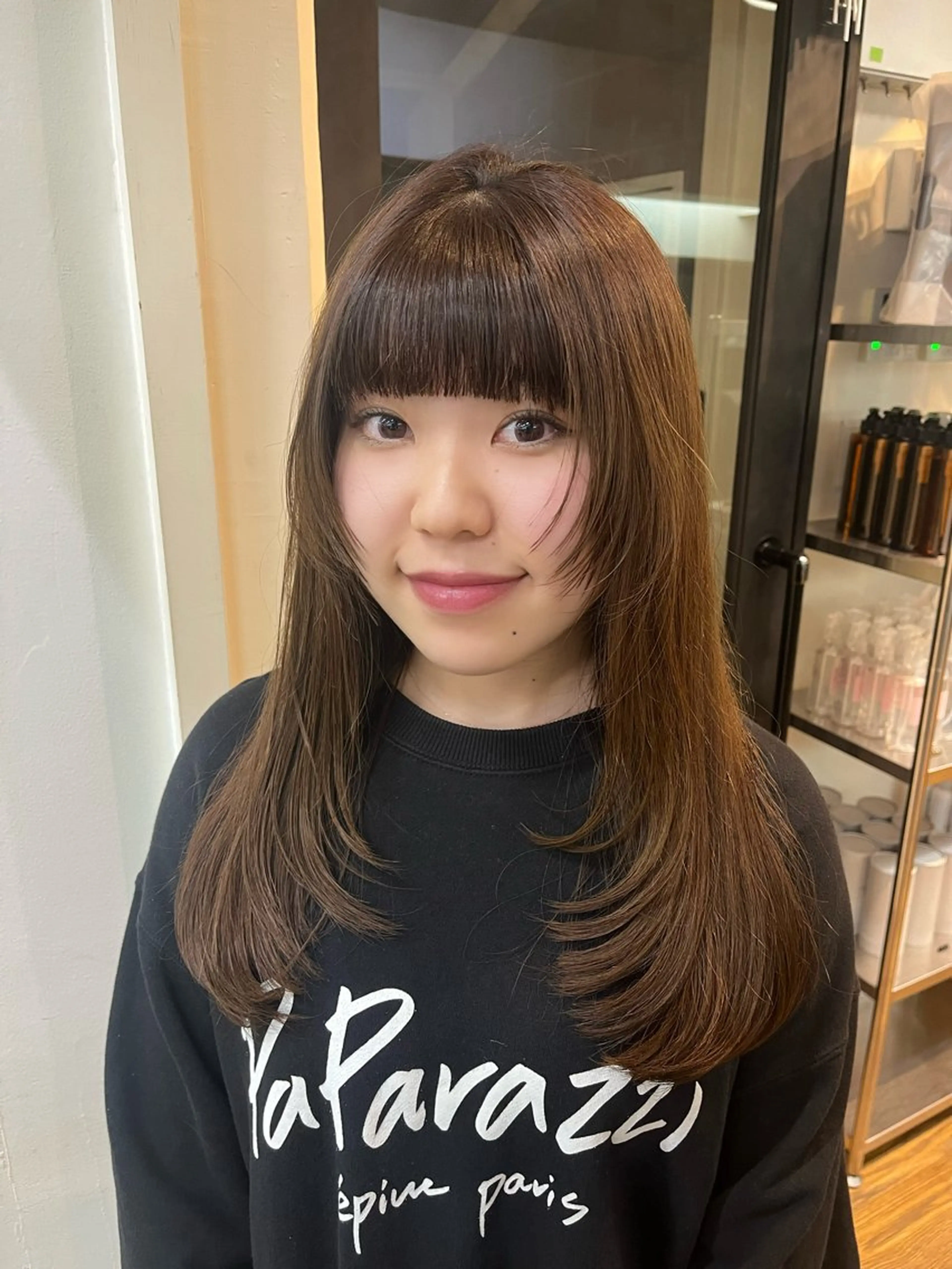 ロング Airi 韓国y2k レイヤーカットのヘアスタイル
