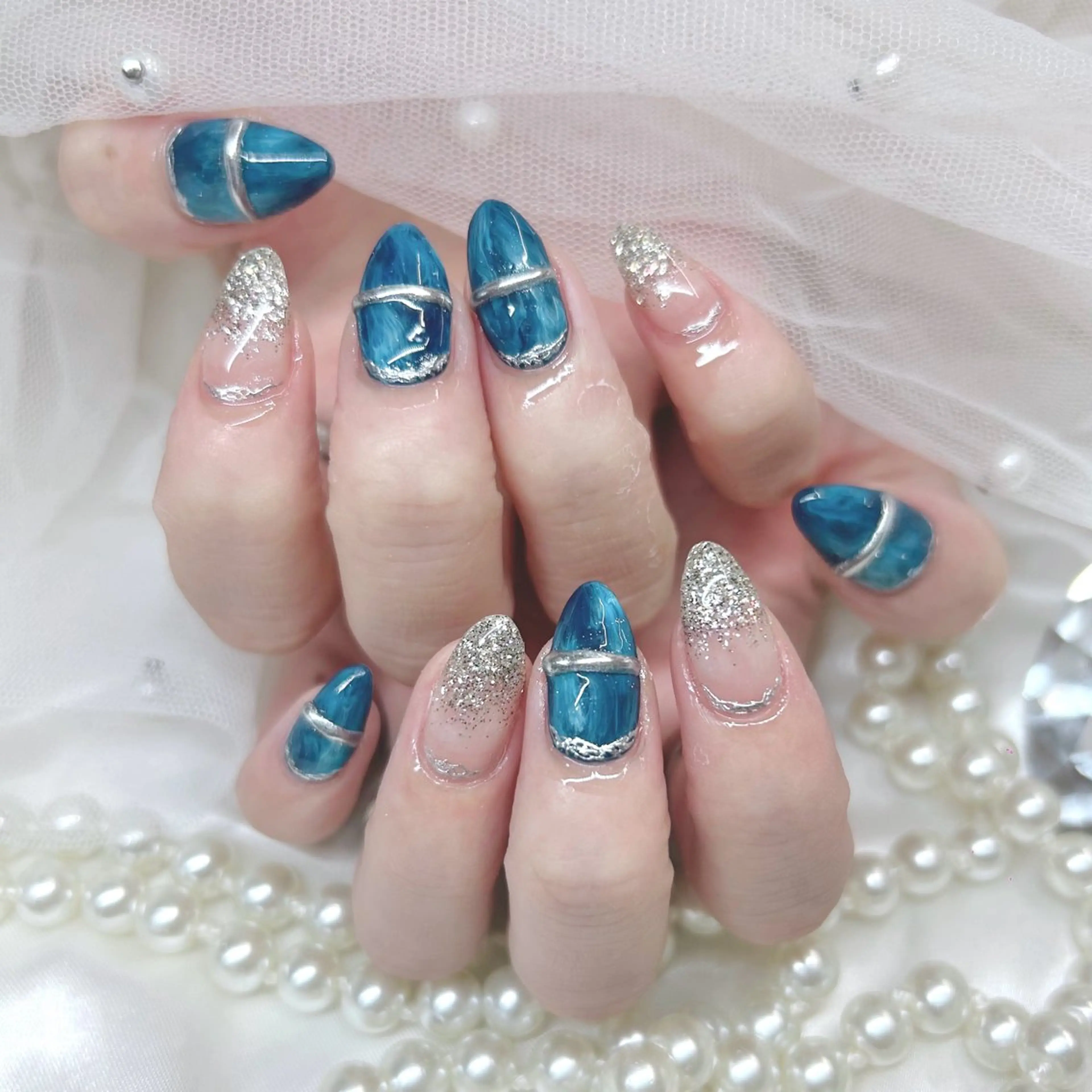 セミロング ハンドネイル Nailsalon Angeのネイルデザイン